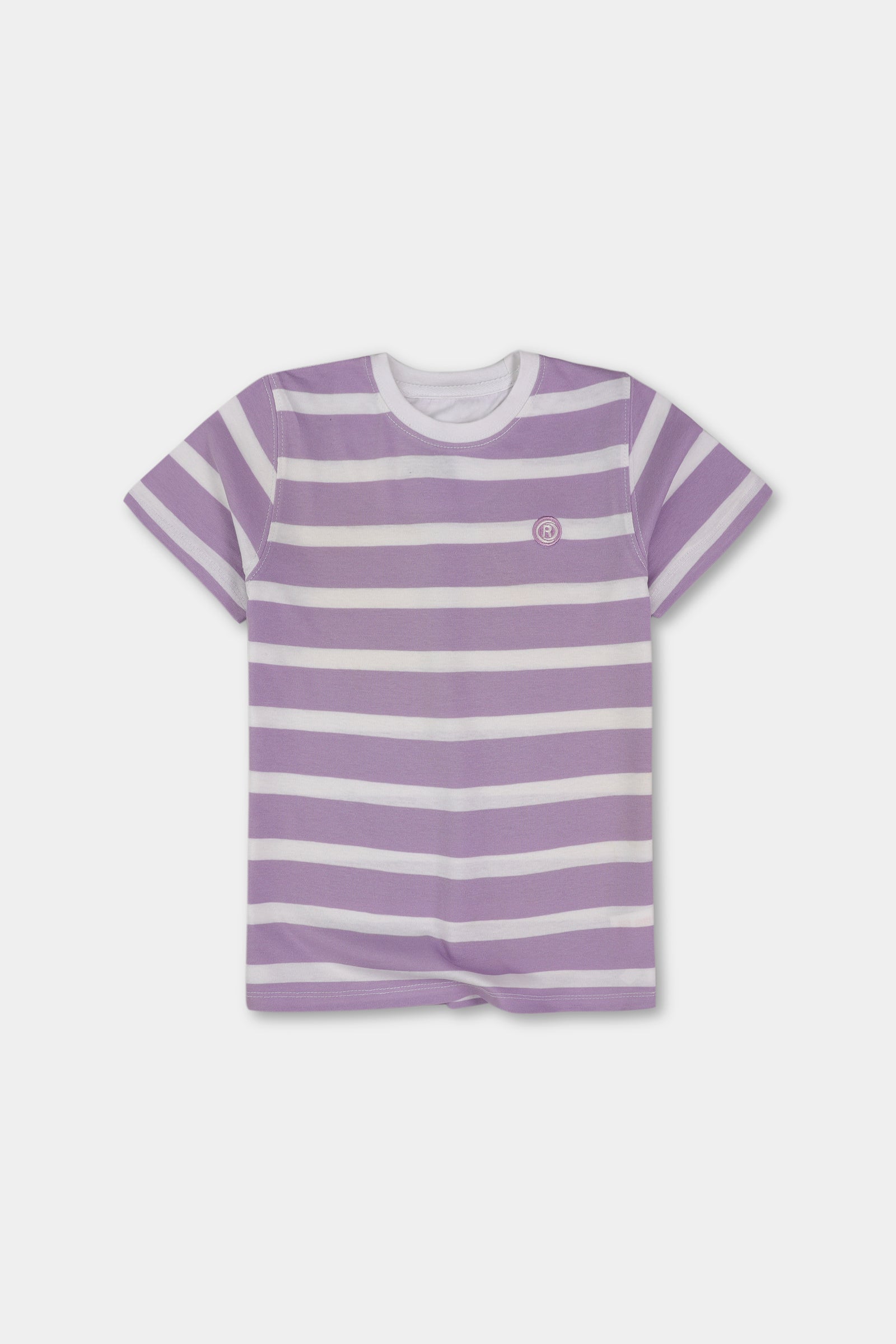 Boys Purple Striped Signature Tee