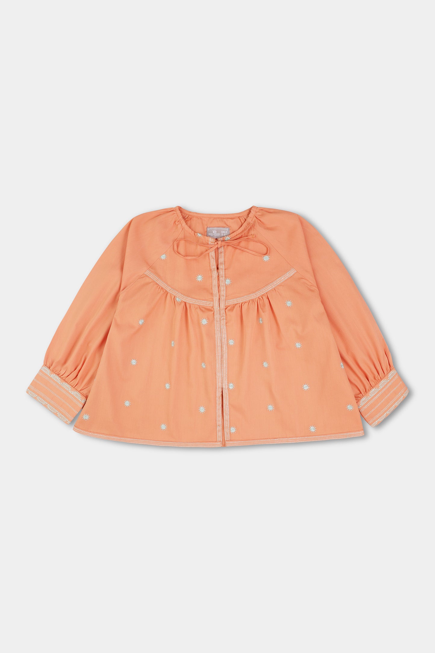 Coral Embroidered Radiant Top