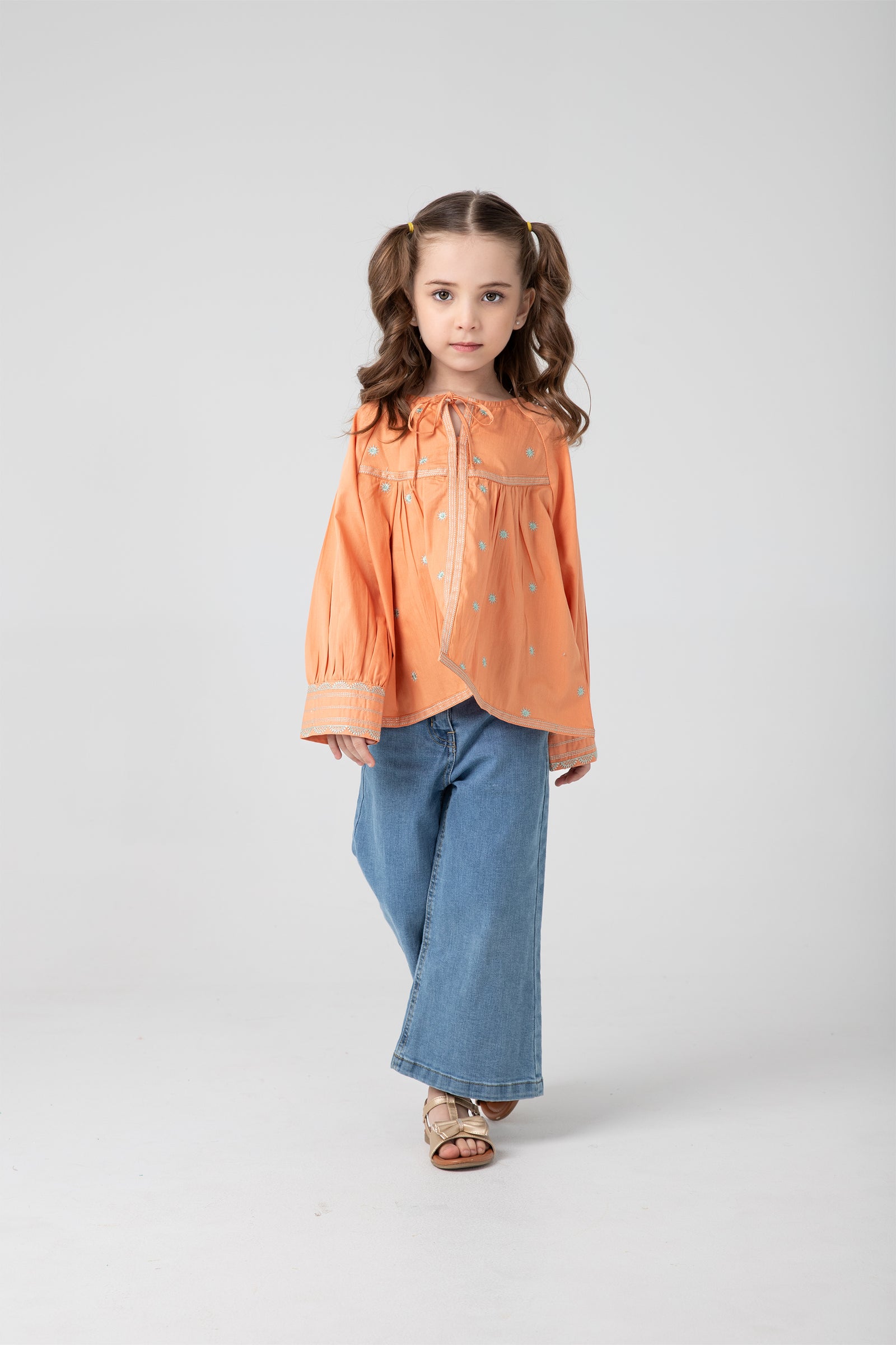 Coral Embroidered Radiant Top