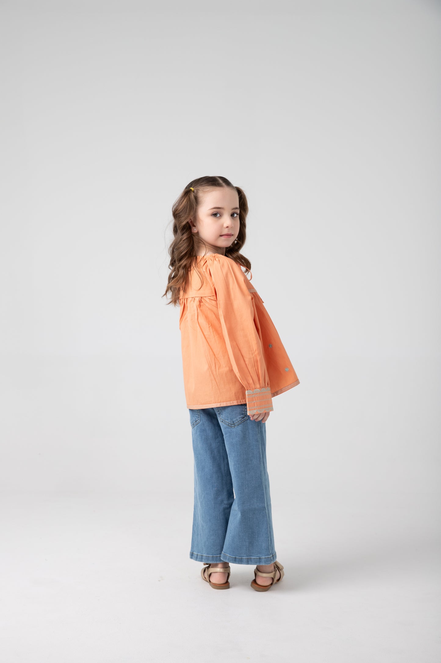 Coral Embroidered Radiant Top