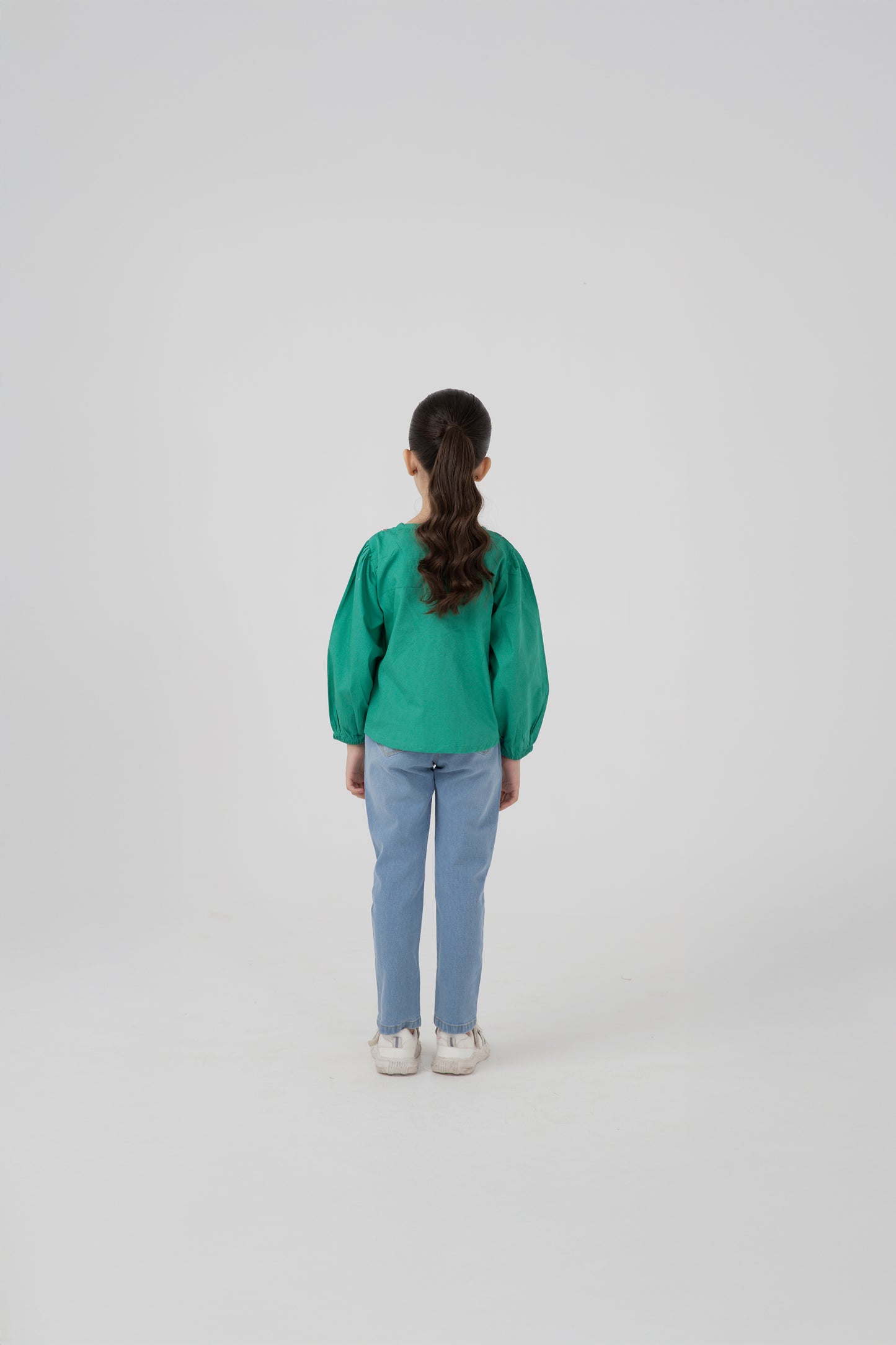 Emerald Emboidered Raglan Top