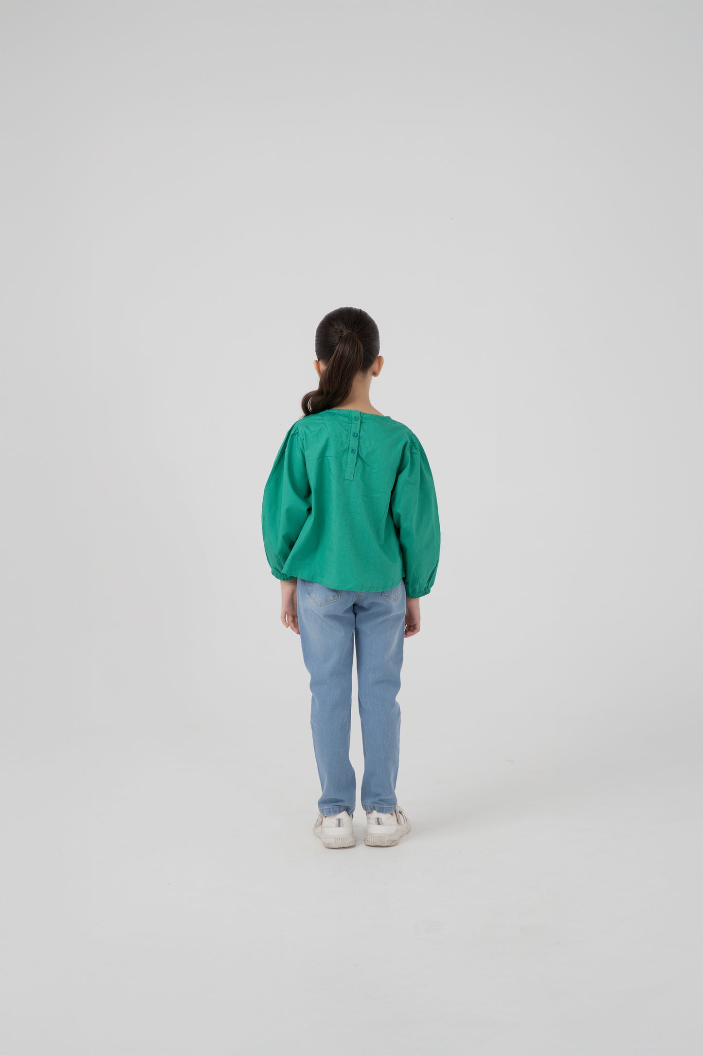 Emerald Emboidered Raglan Top