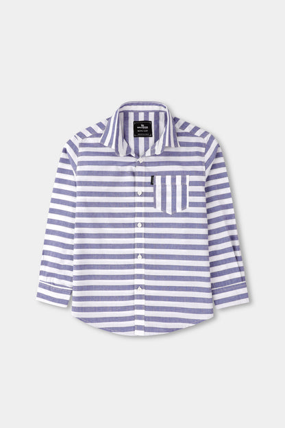 Boys Sailor Stripe Cotton Shirt