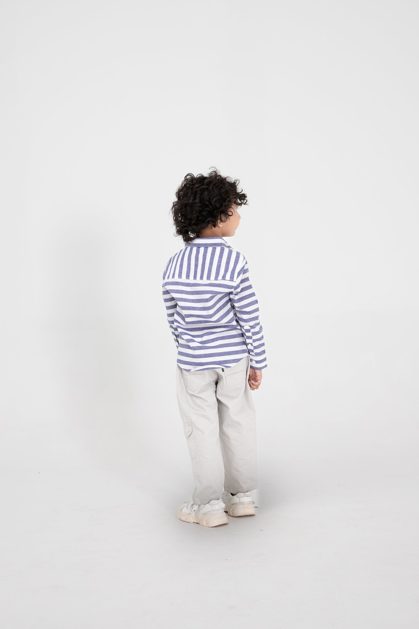Boys Sailor Stripe Cotton Shirt