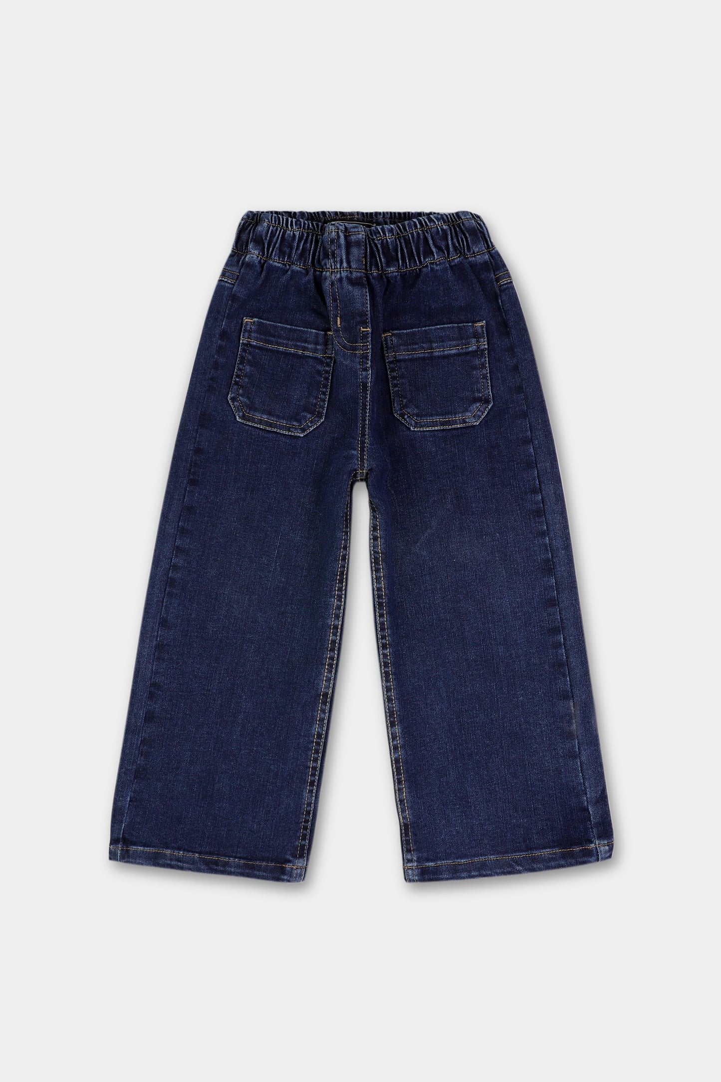 Indigo Ease Wide-Leg Jeans