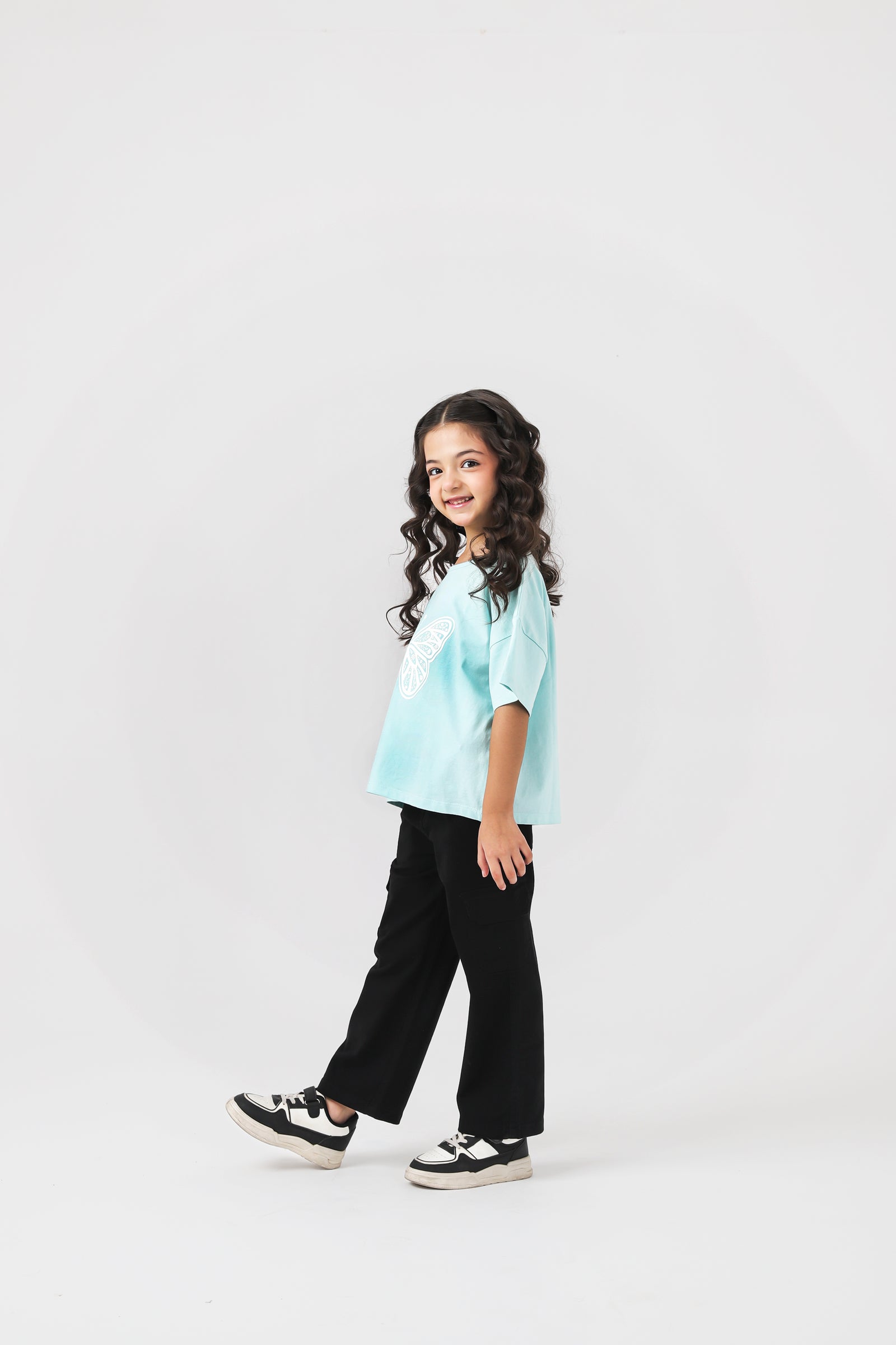 Mint Butterfly Boxy Tee