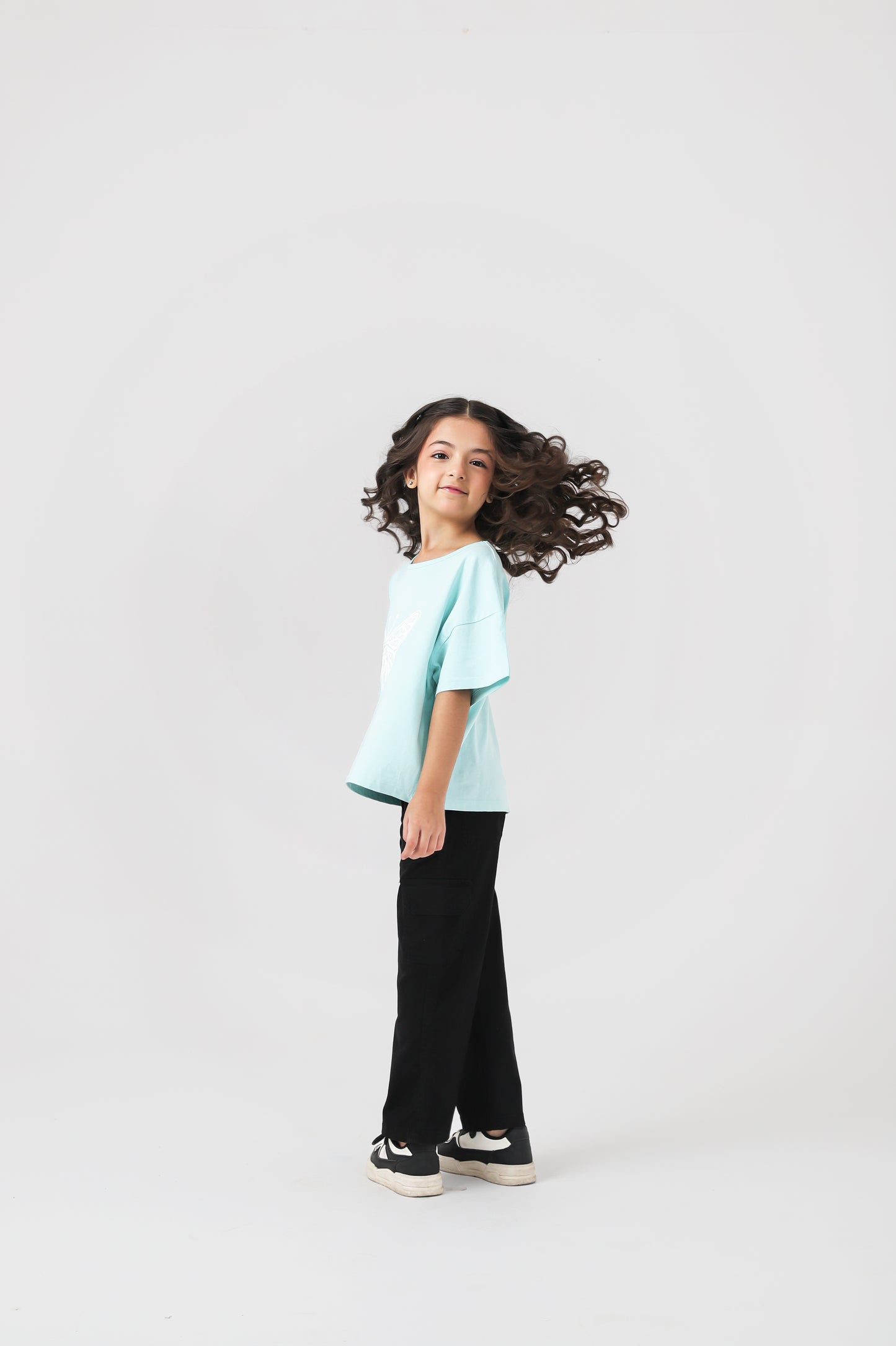Mint Butterfly Boxy Tee