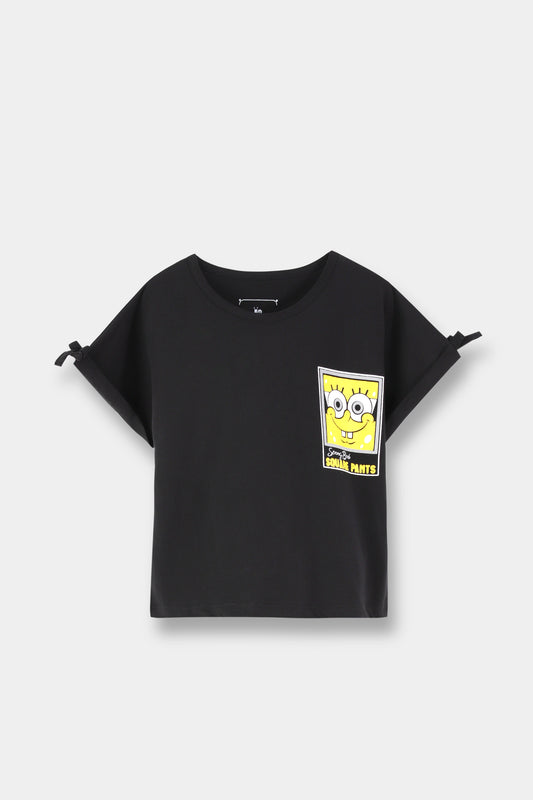 Girls Sponge-Bob Boxy Tee
