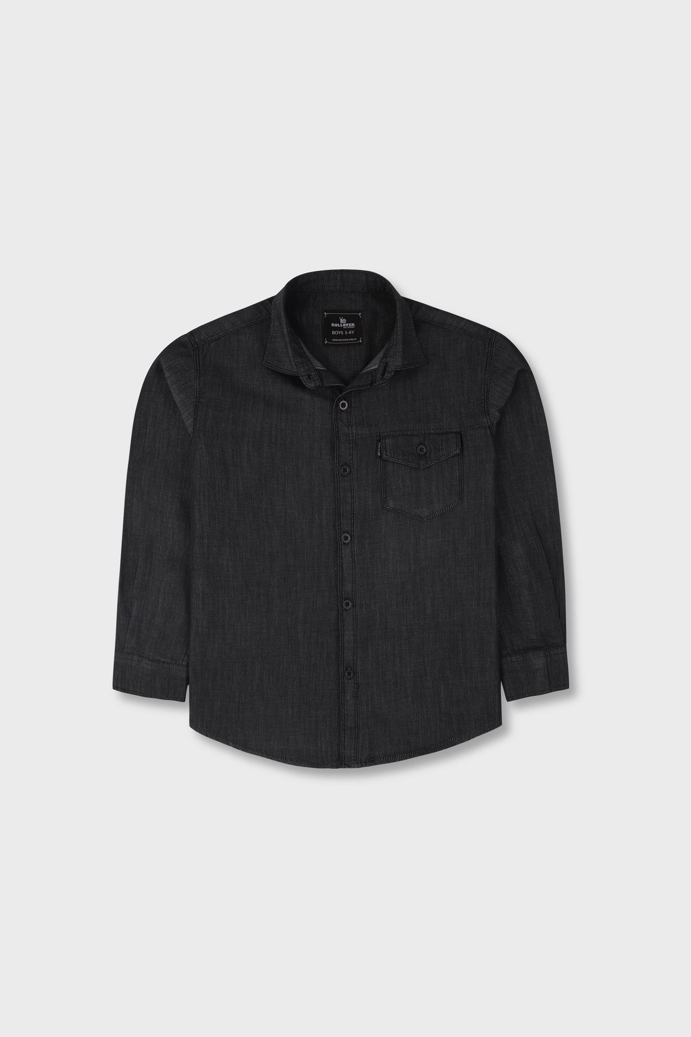 Boys Black Core Chambray Shirt
