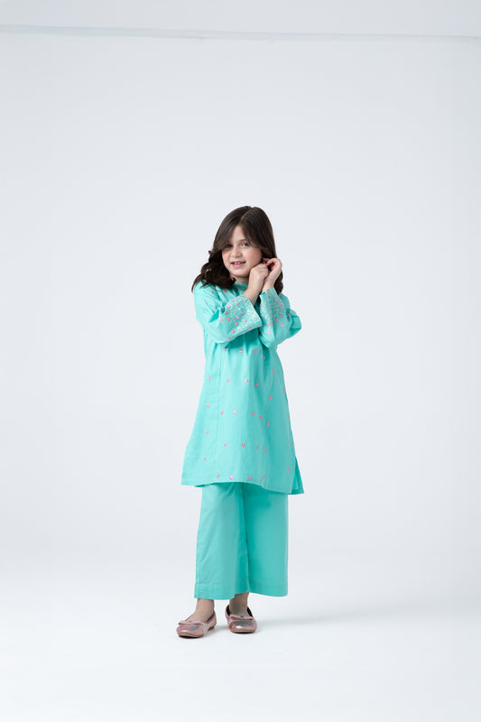 Mint Kurta Set - 2pc