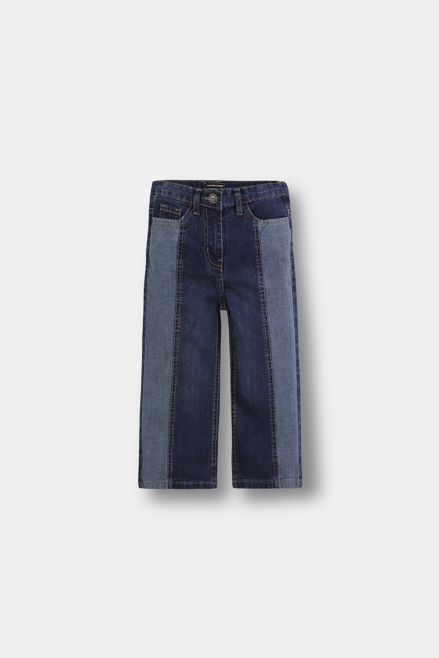 Girls Dual Tone Denim Jeans