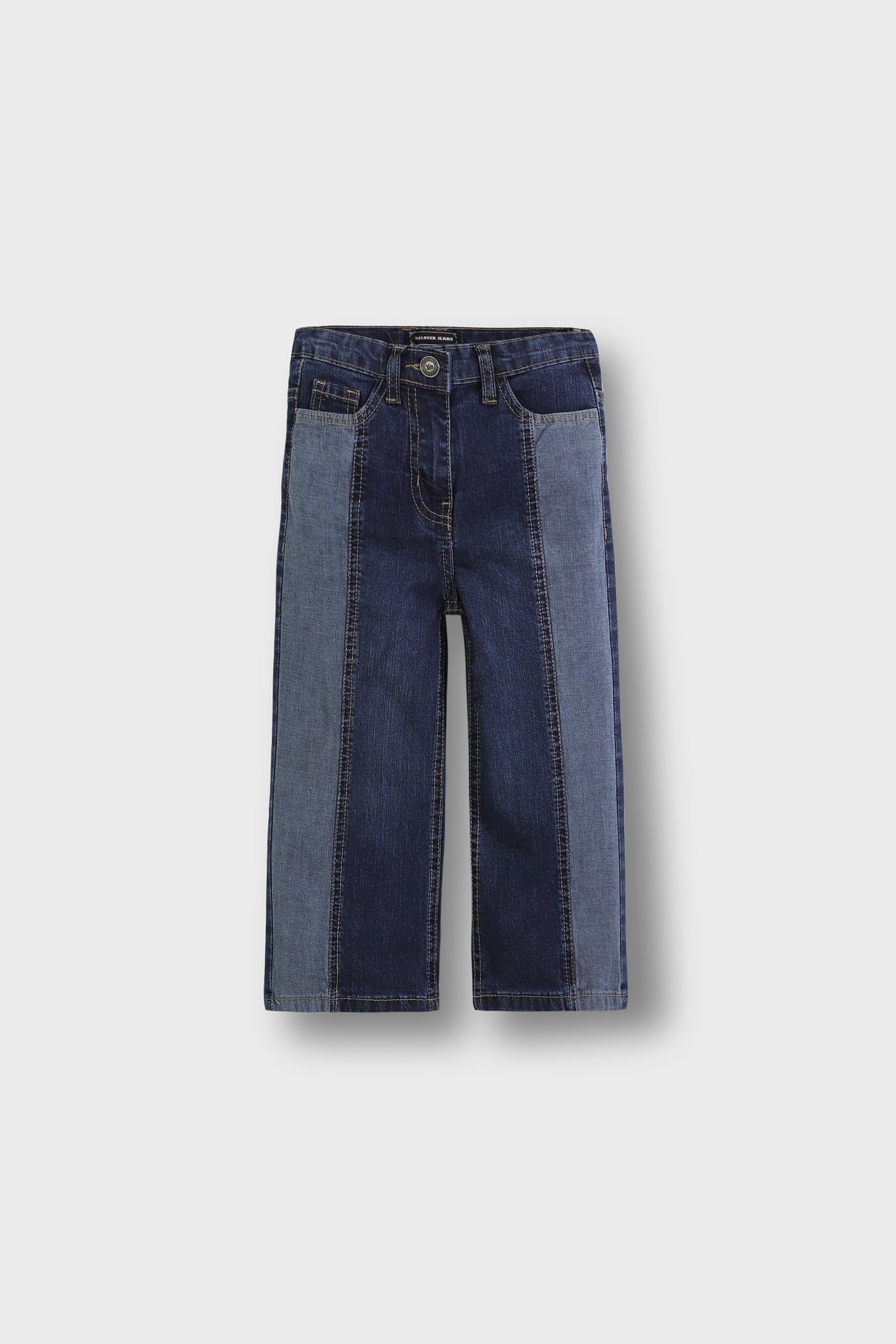 Girls Dual Tone Denim Jeans