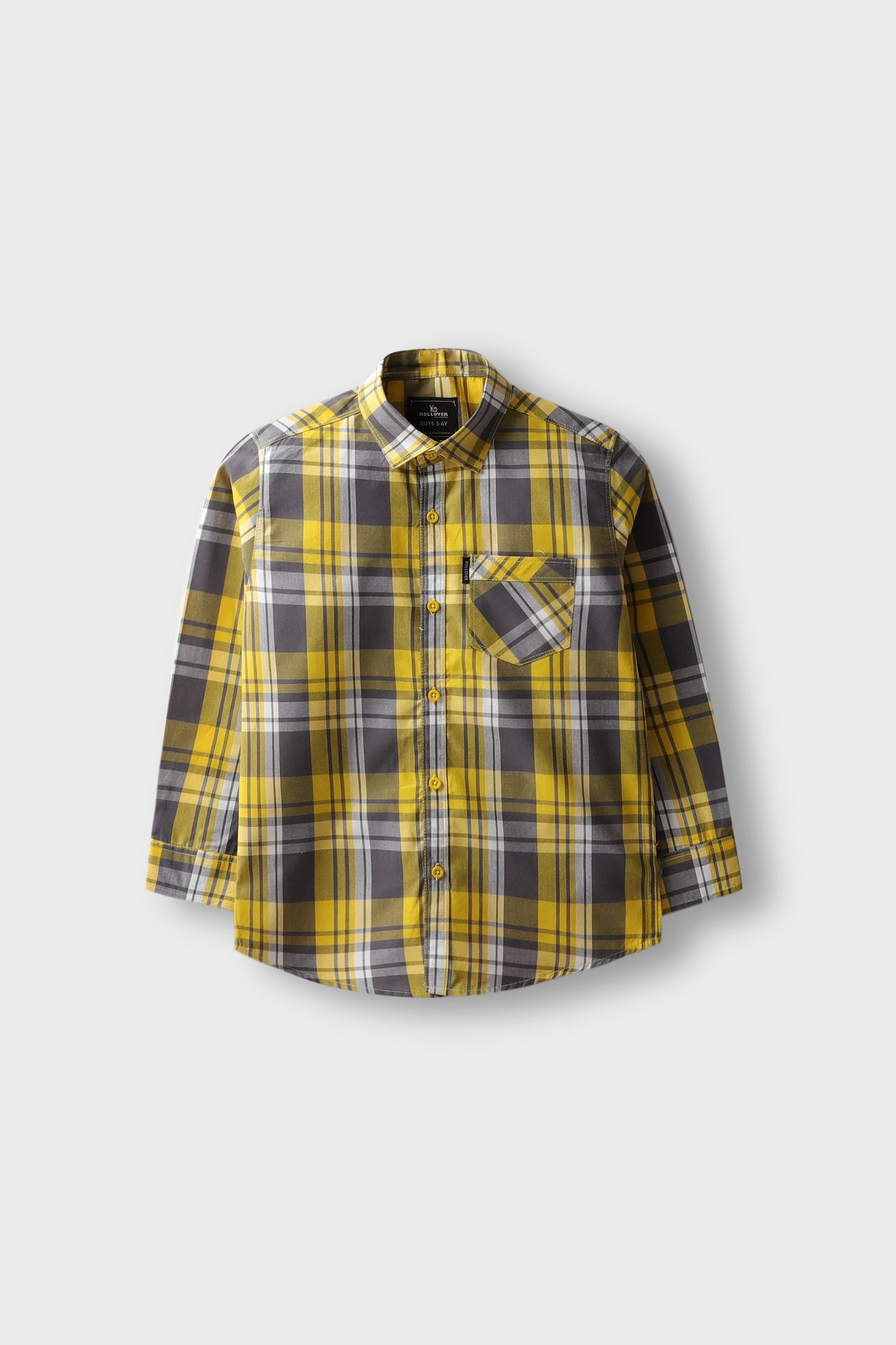 Boys Yellow Plaid Shirt