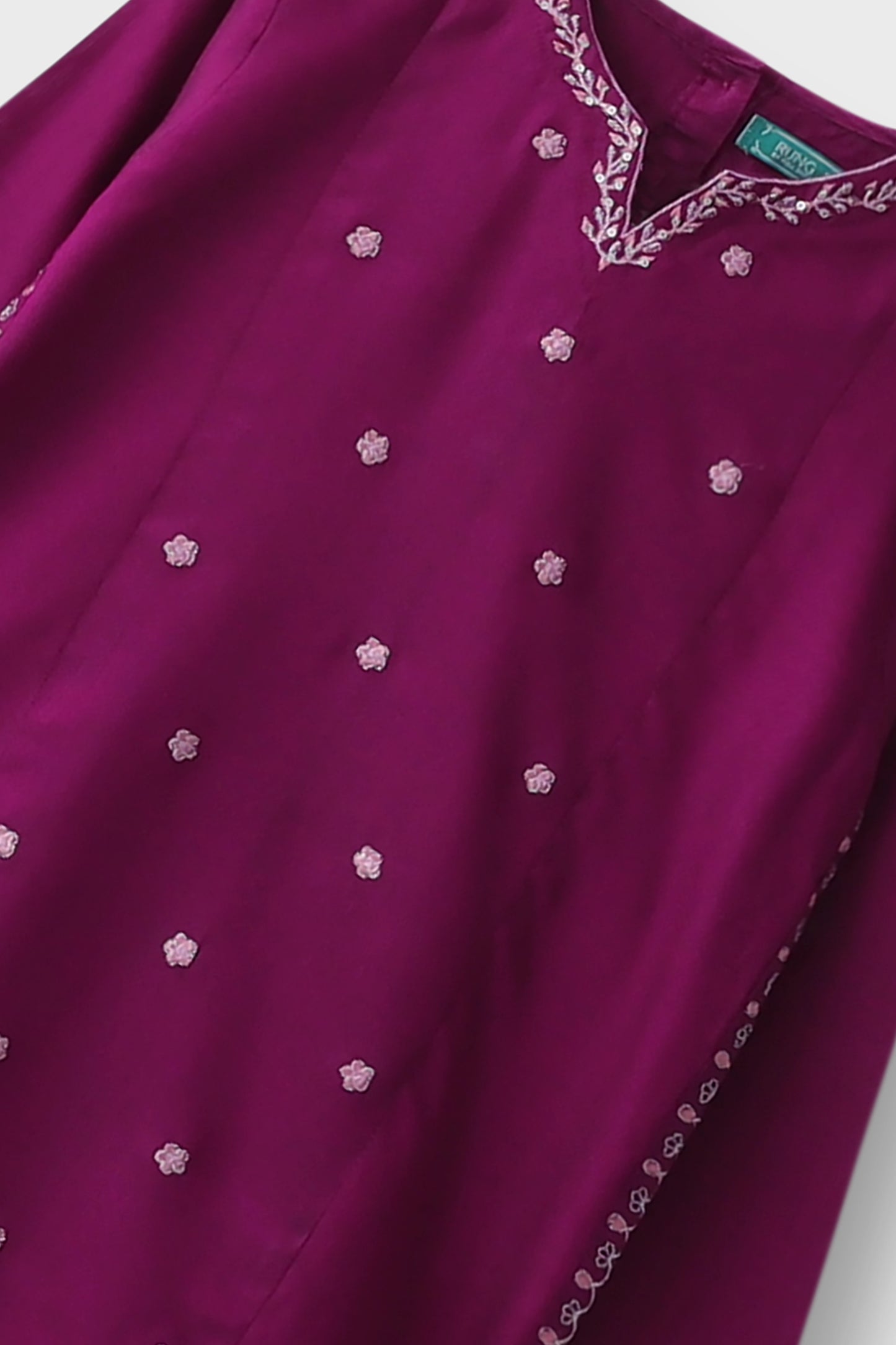 Maroon Silk Ensemble - 3pc