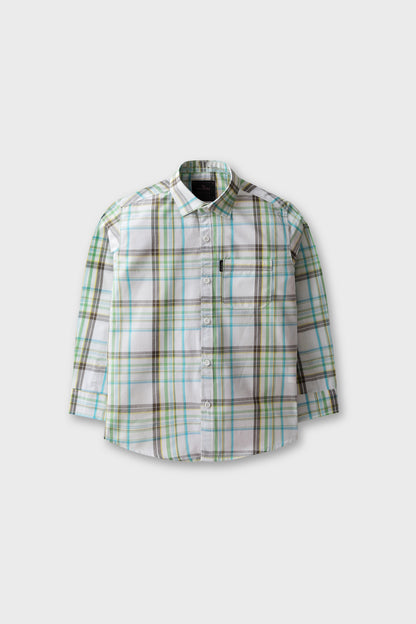 Grid Parade White Shirt