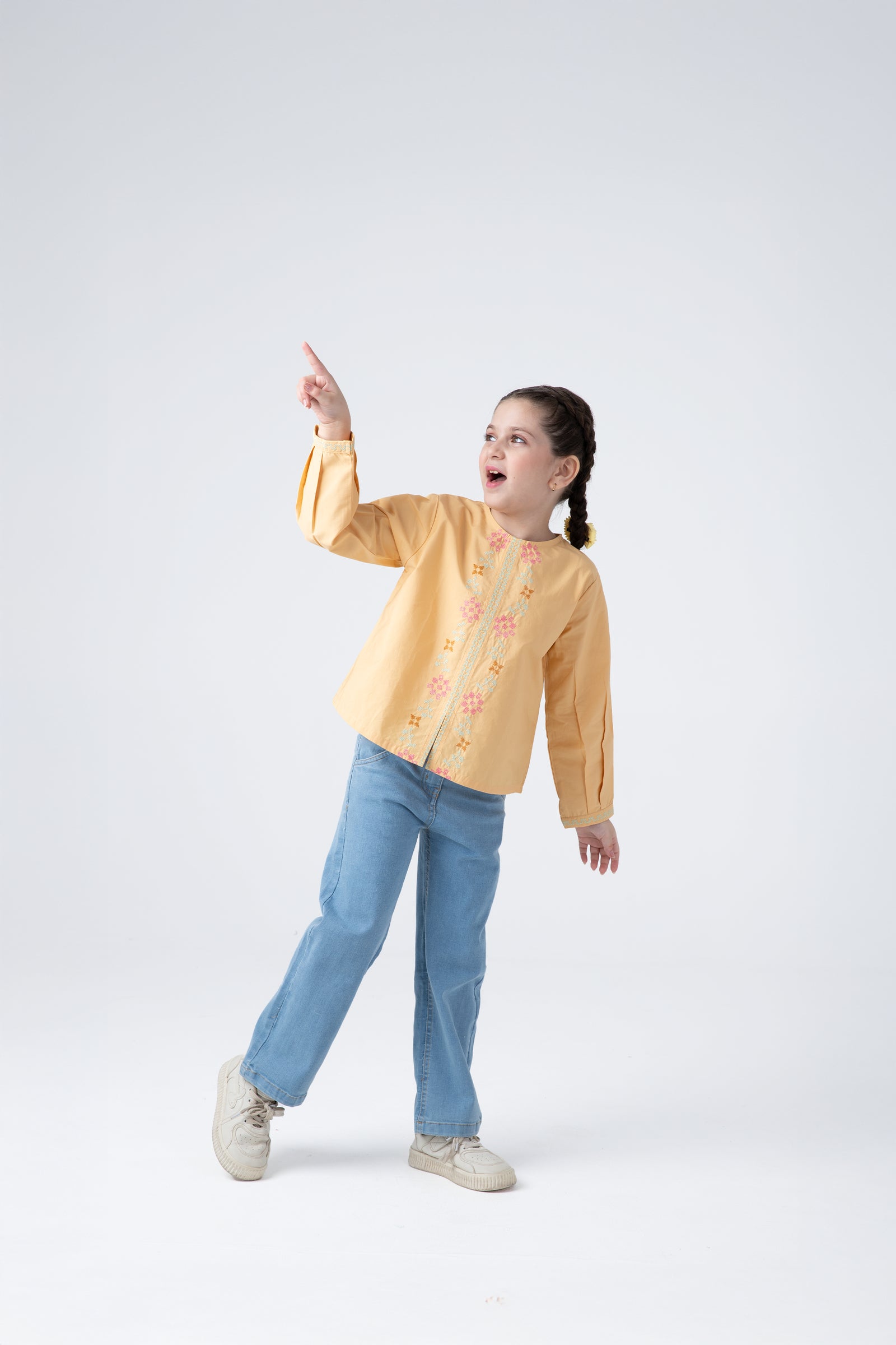 Beige Embroidered Top