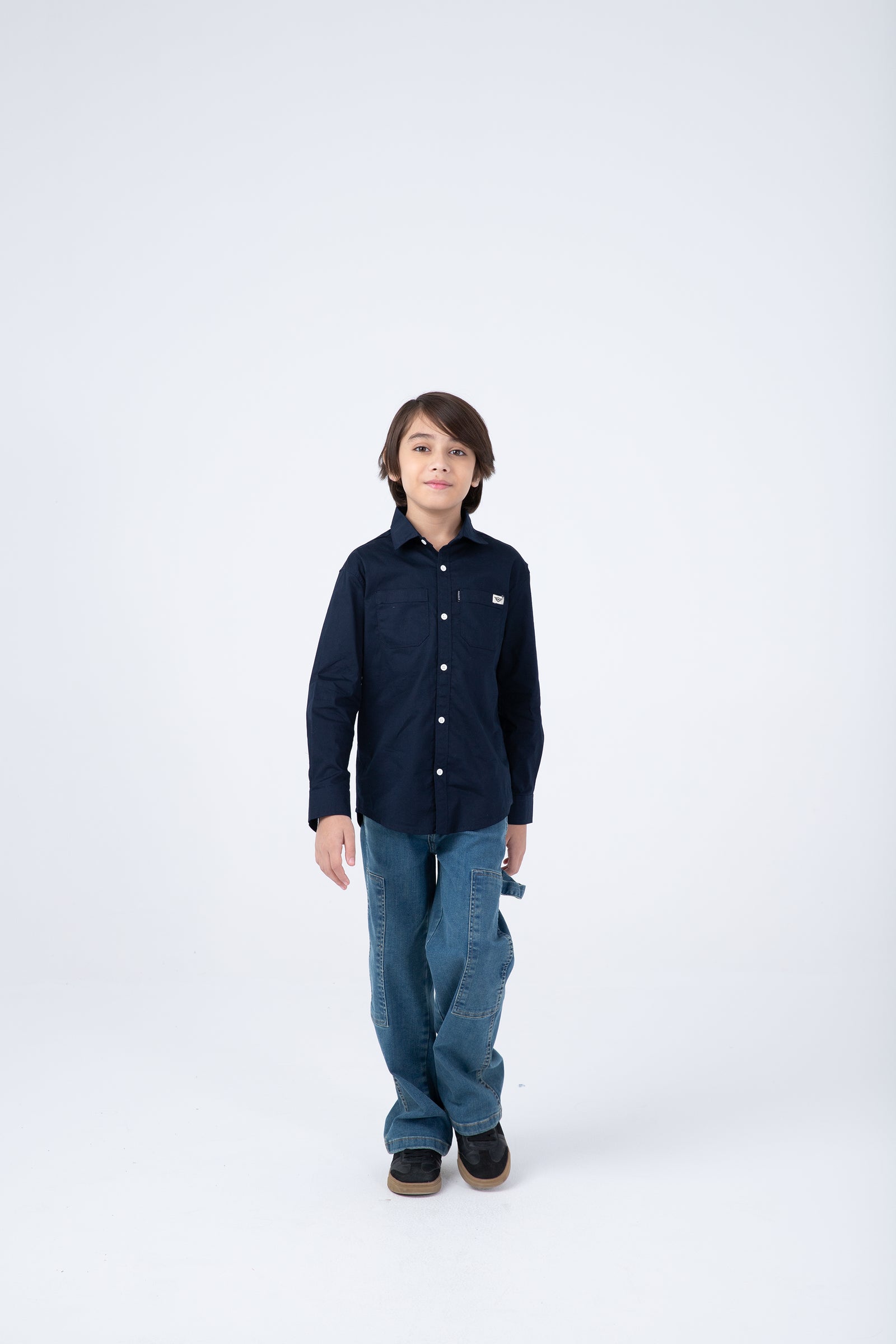 Sleek Navy Cotton Shirt