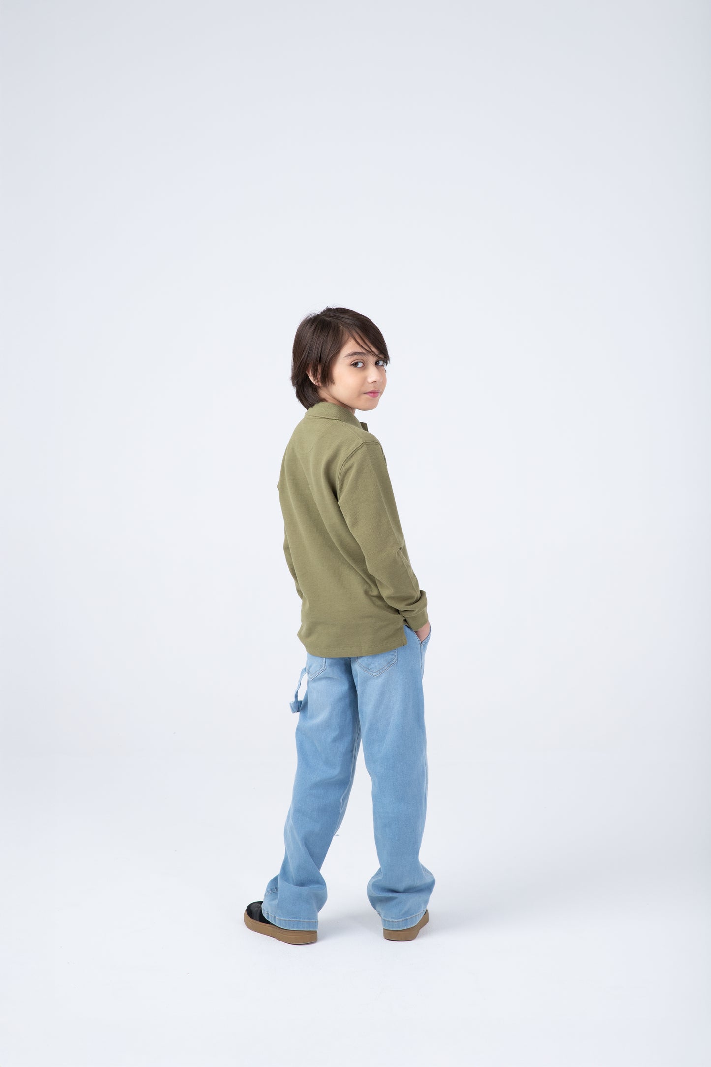 Olive Pique Polo
