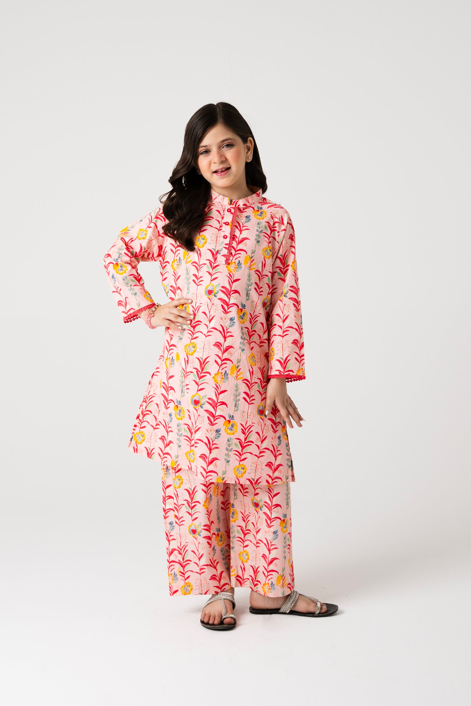 Garden Bloom Cotton Kurta Set - 2pc