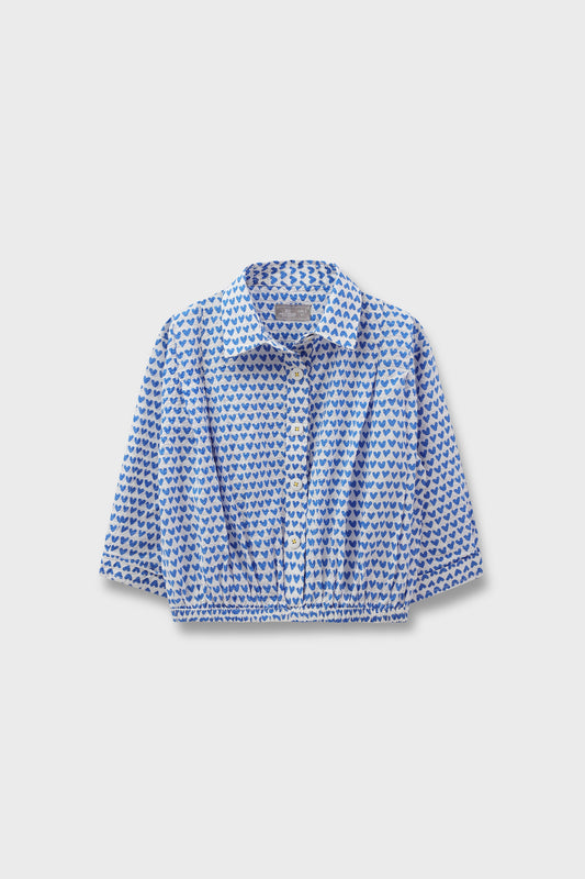 Blue Heartsy Top