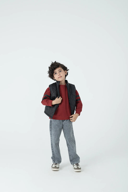 Black Sleeveless Puffer Jacket