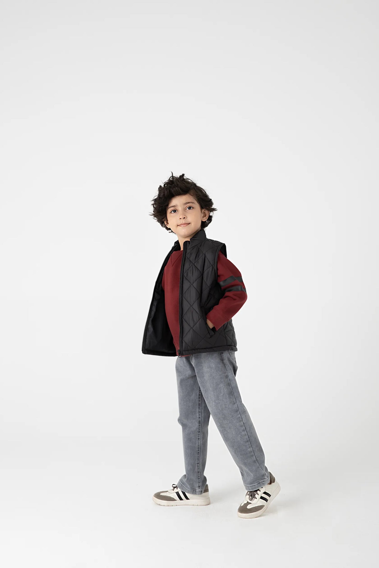 Black Sleeveless Puffer Jacket