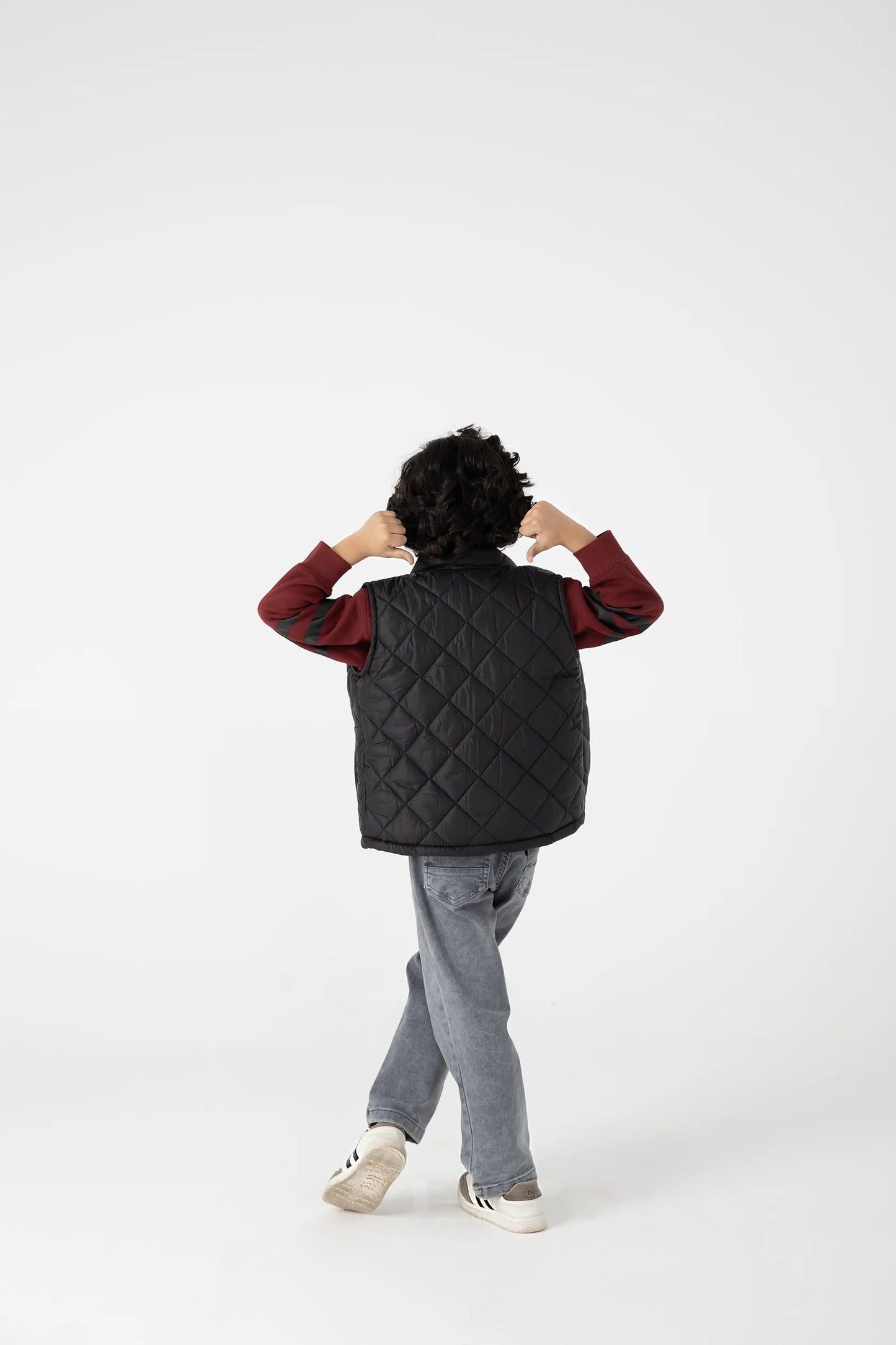 Black Sleeveless Puffer Jacket