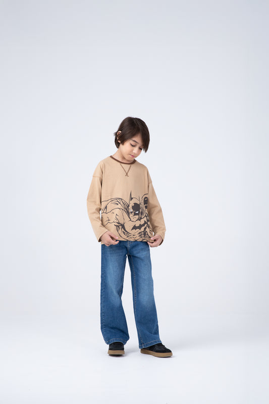 Beige Heroic Drop Tee