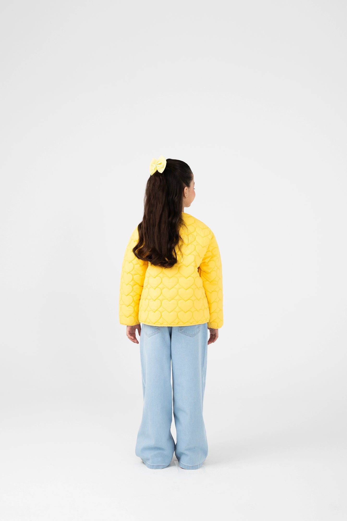 Girls Yellow Quilted Jacket