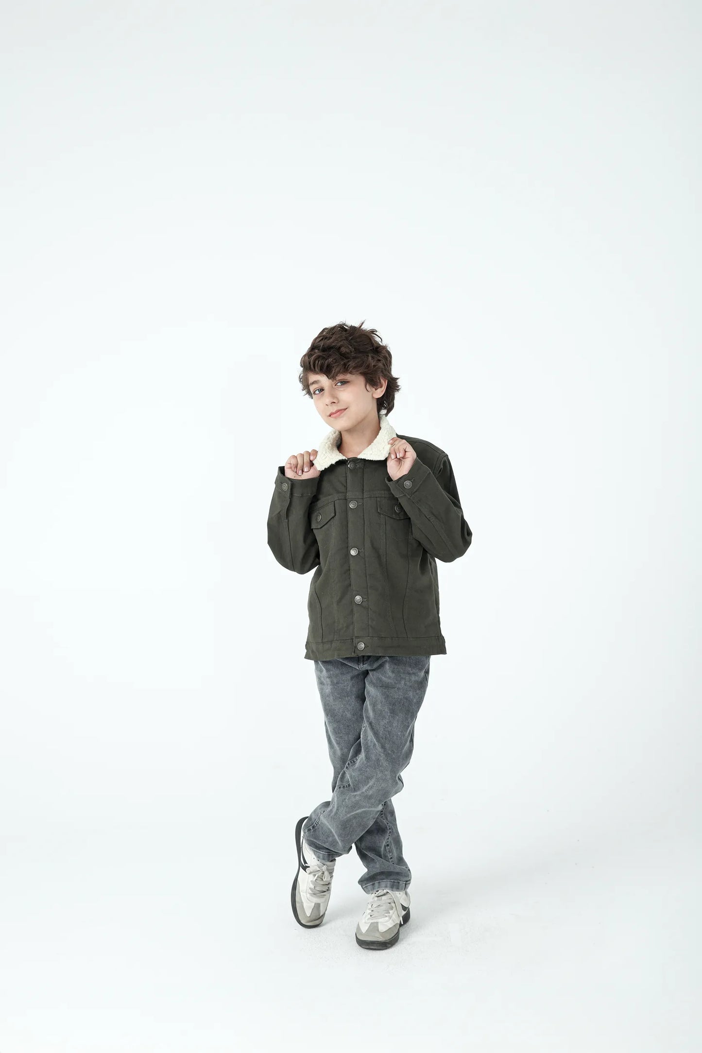 Boys Olive Trail Twill Jacket