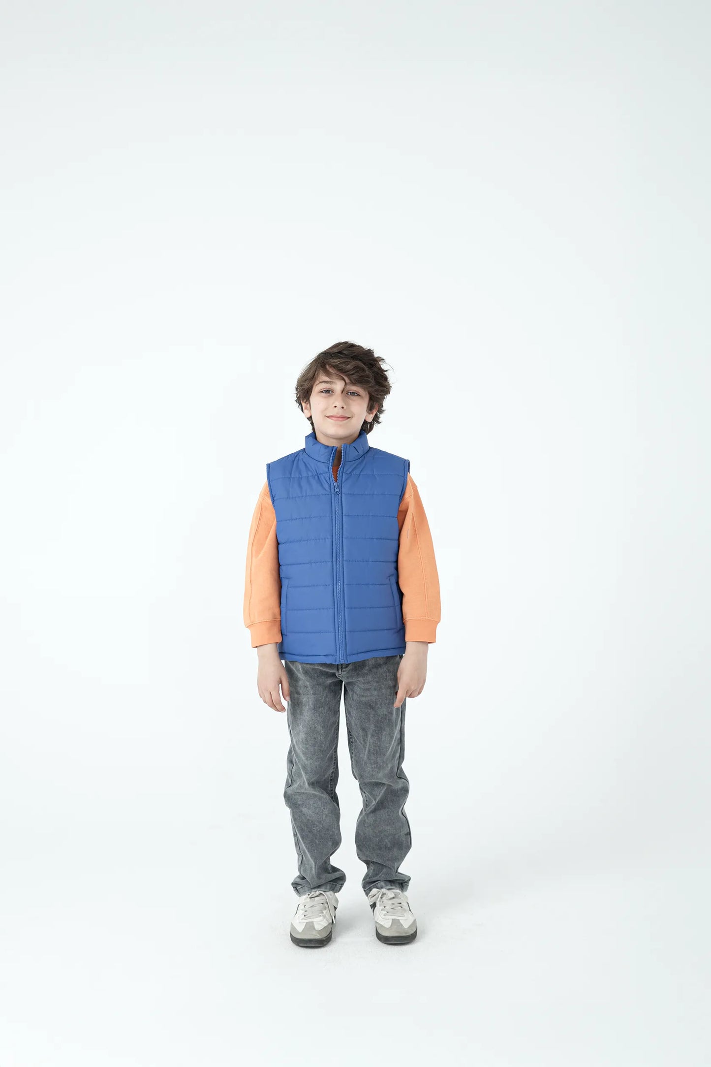 Boys Royal Sleeveless Puffer Jacket