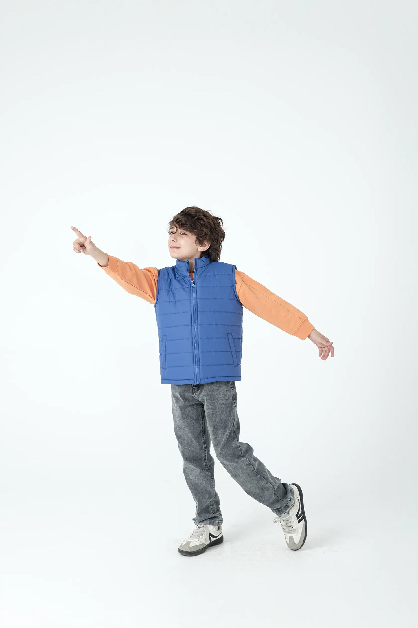 Boys Royal Sleeveless Puffer Jacket