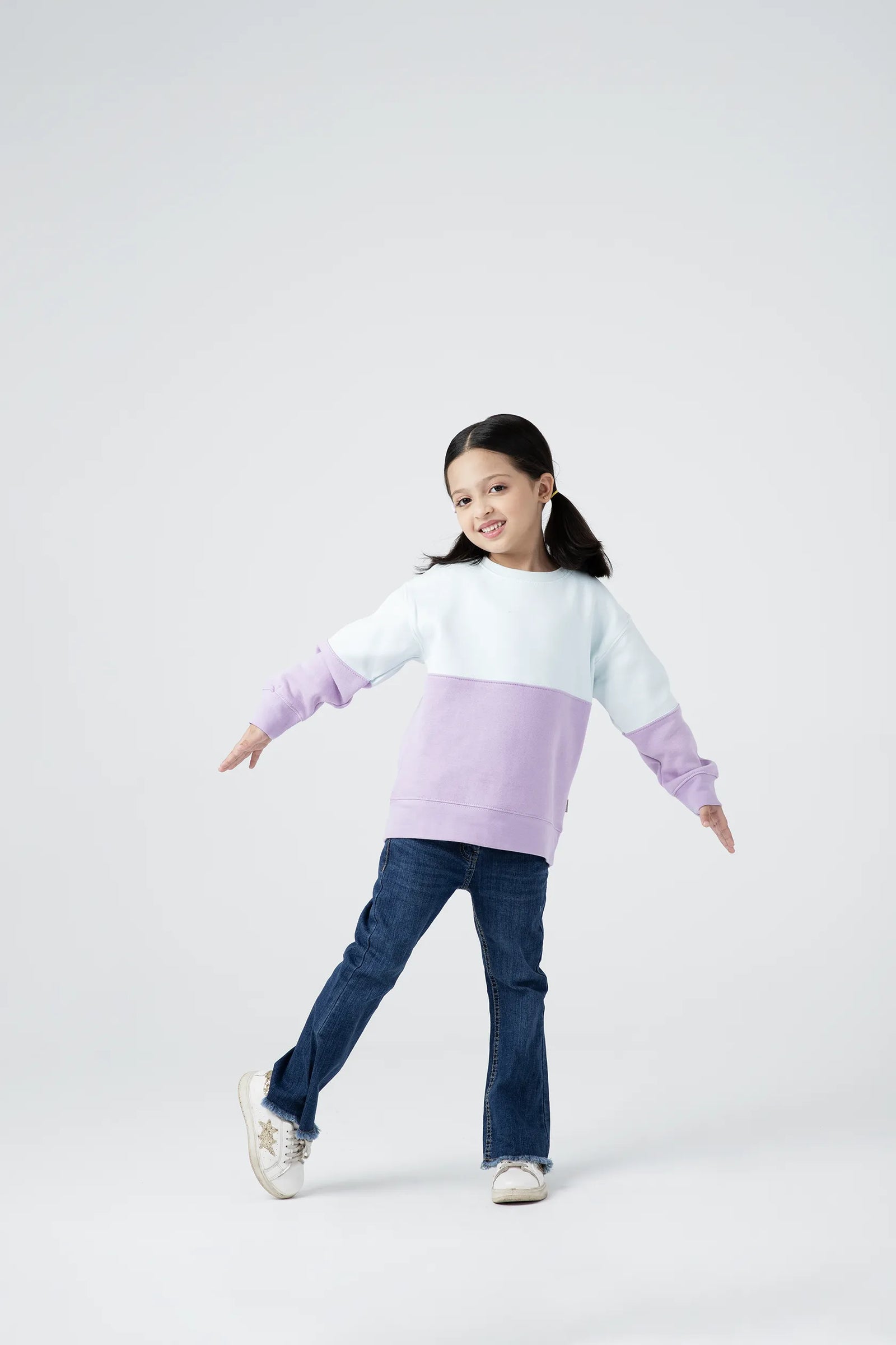 Girls Pastel Duo Fleece Sweatshirt