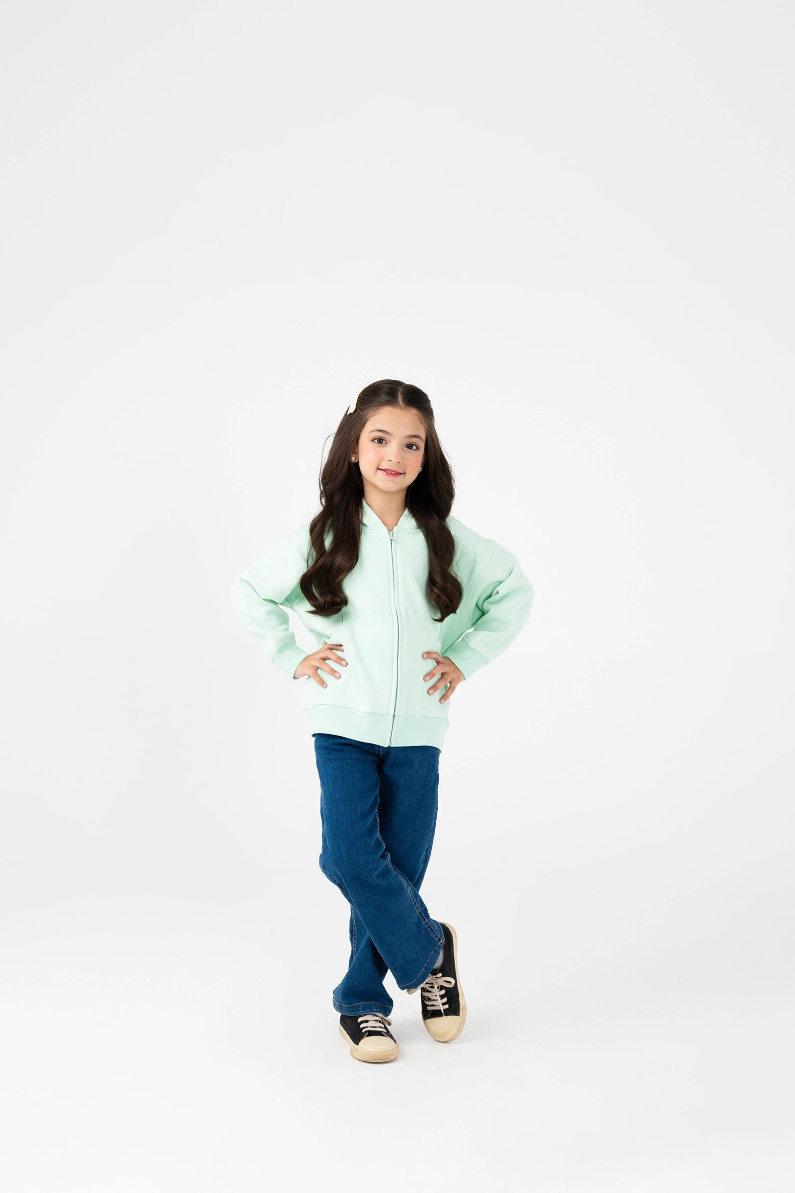 Girls Mint Whirl Zip Fleece Hoodie
