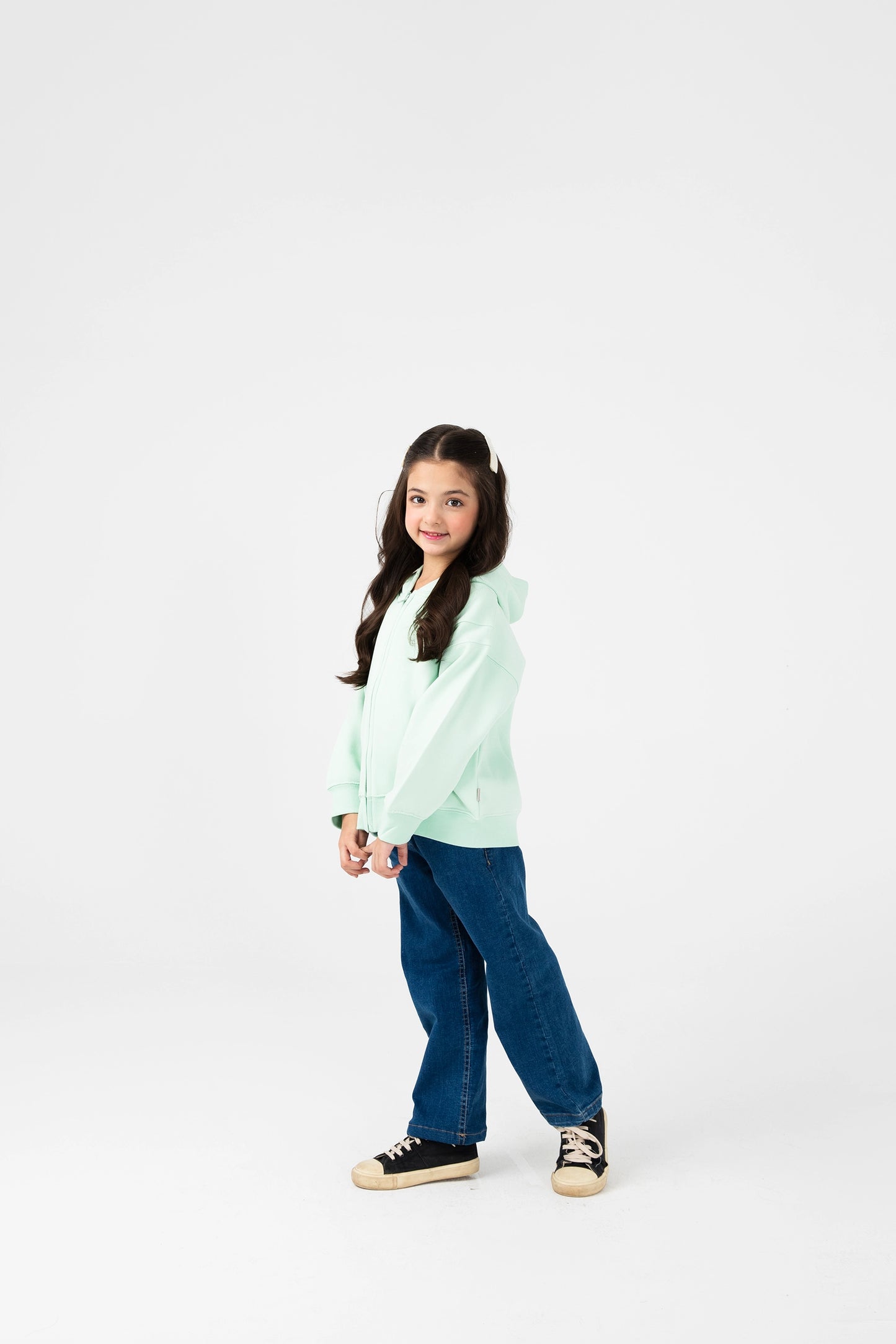 Girls Mint Whirl Zip Fleece Hoodie