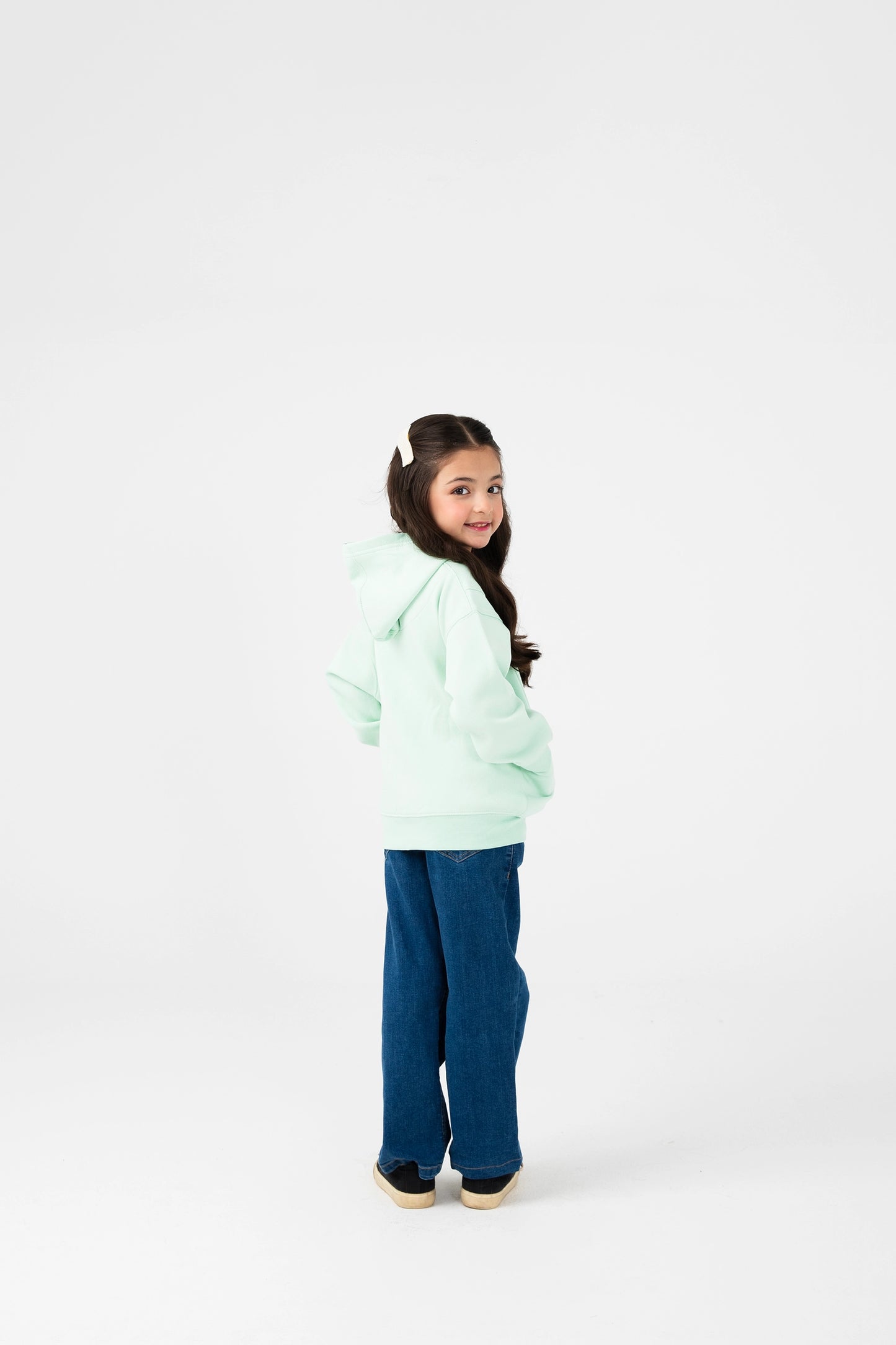 Girls Mint Whirl Zip Fleece Hoodie