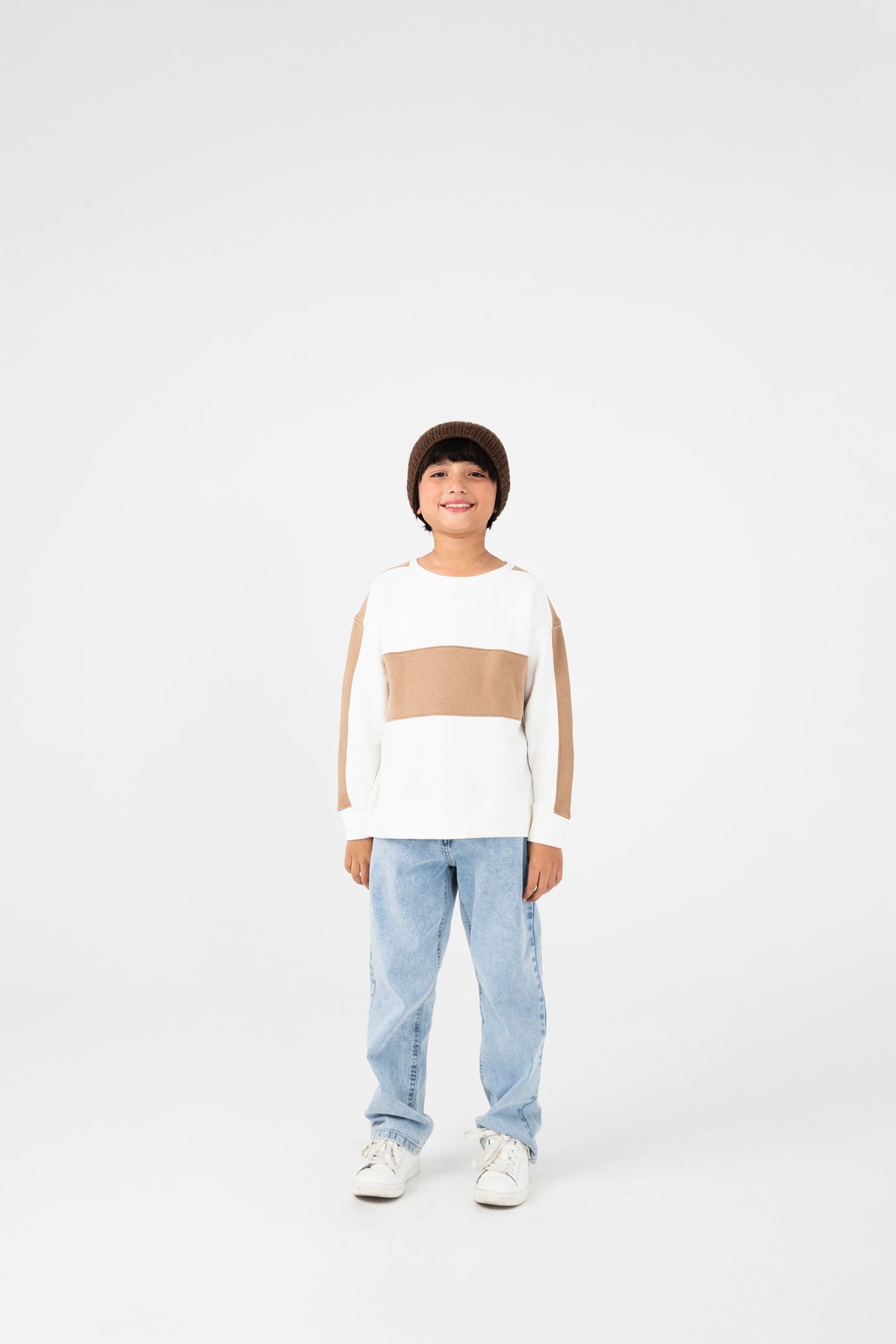 Boys Off-white Fleece Sweatshirt