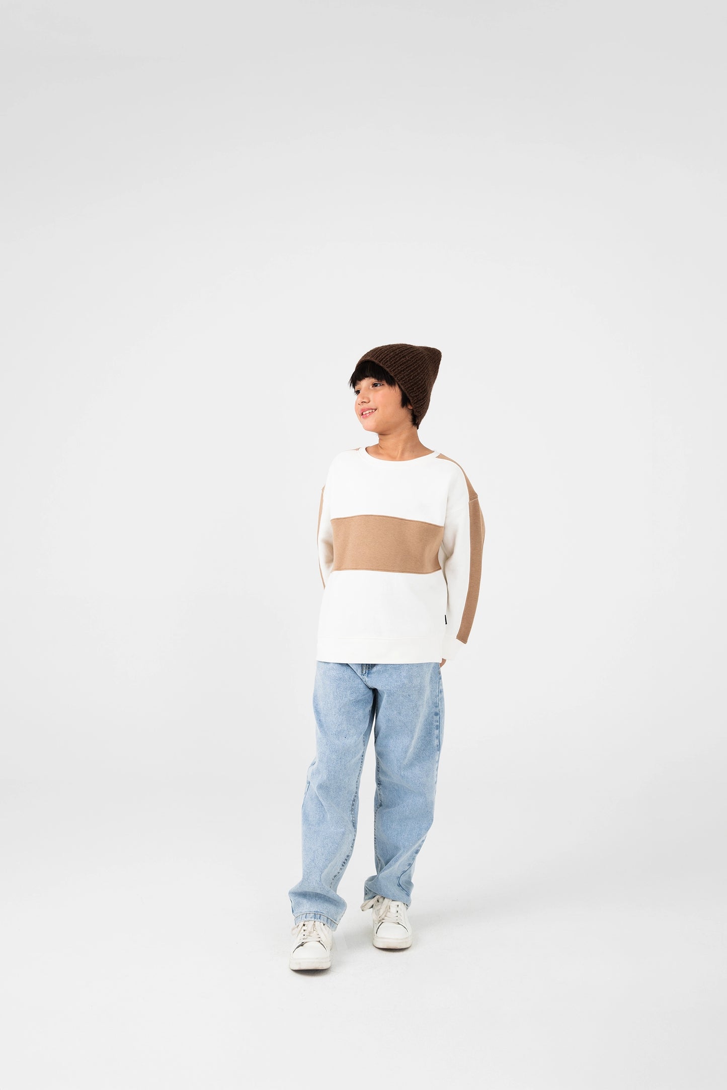 Boys Off-white Fleece Sweatshirt