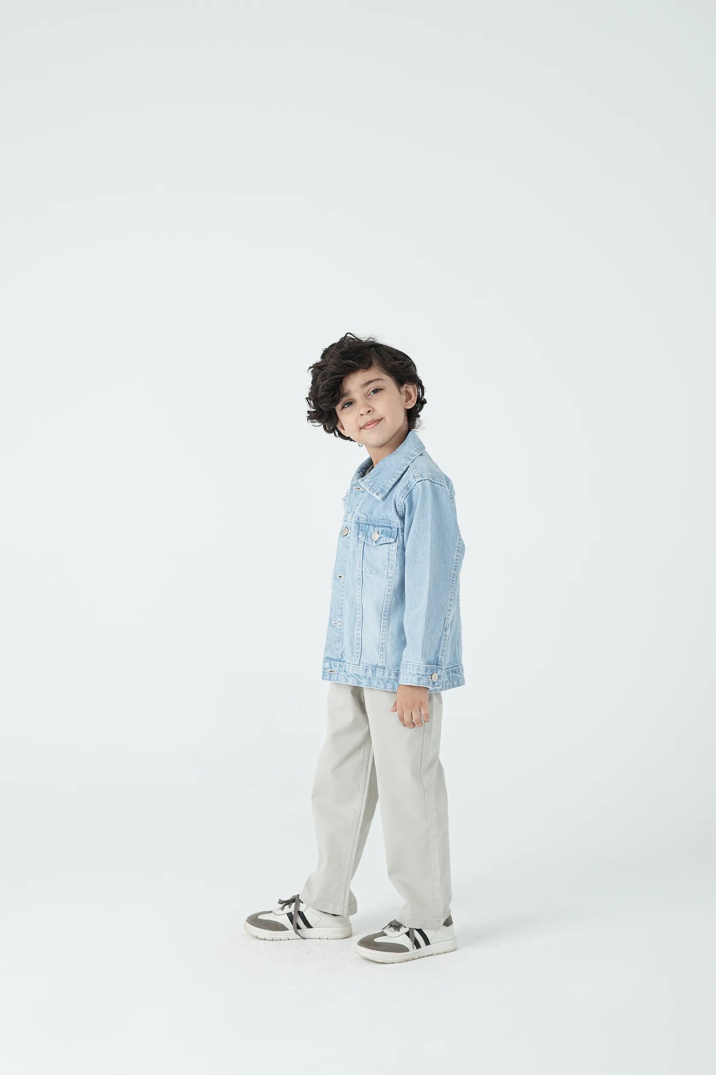 Boys Faded Blue Denim Jacket