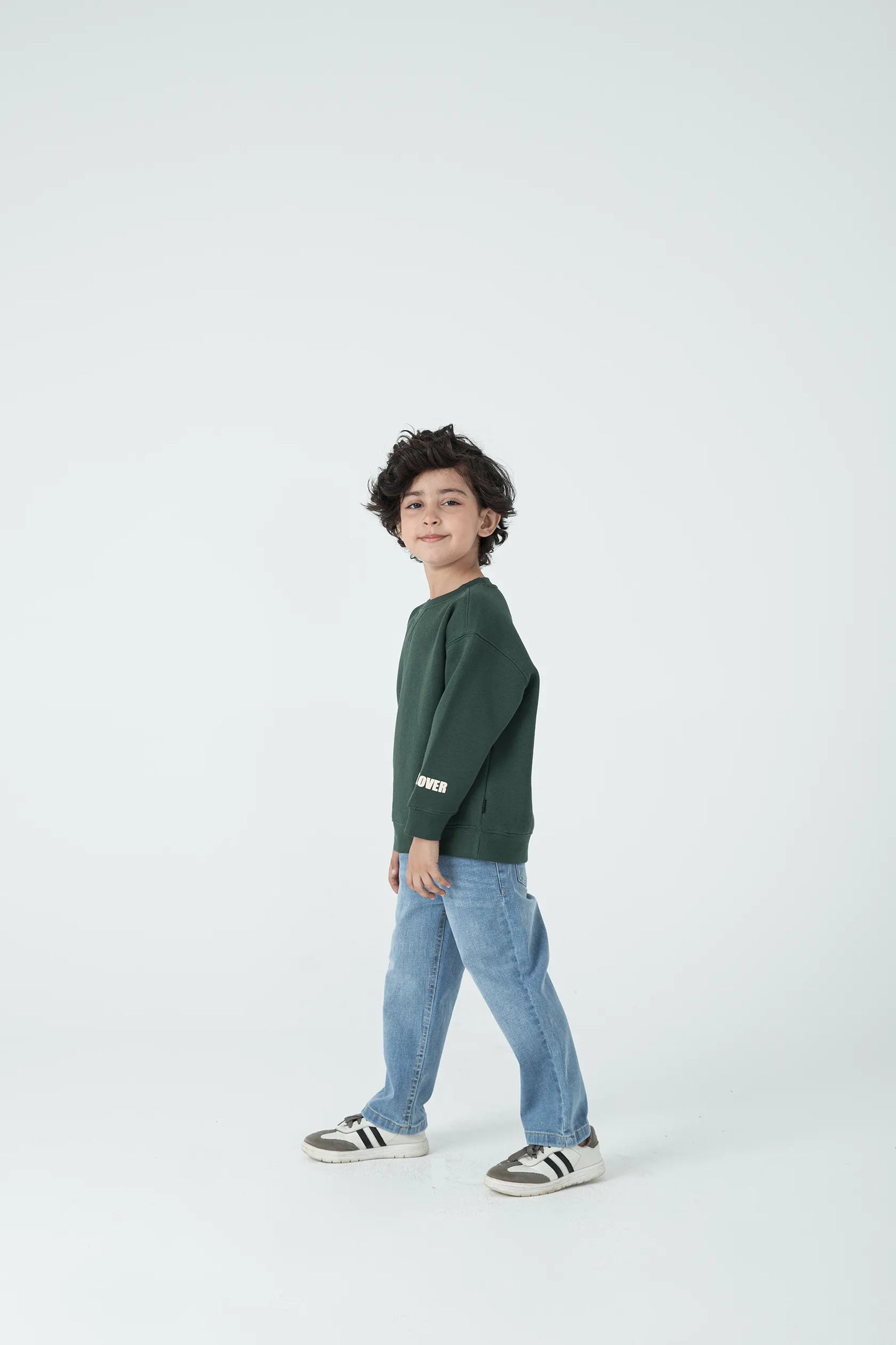 Boys Deep Green Fleece Sweatshirt