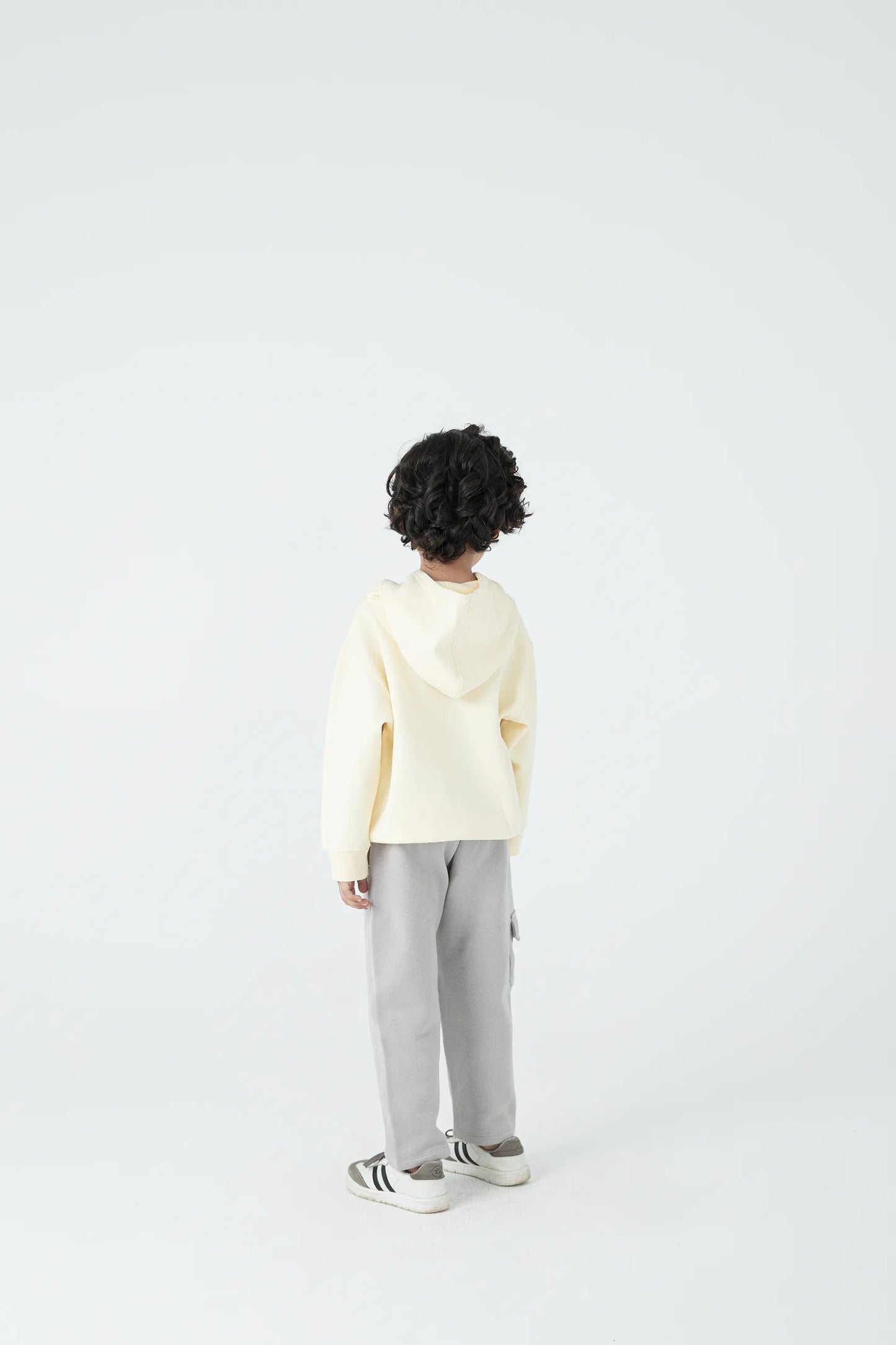 Boys Pale Yellow Graphic Fleece Hoodie