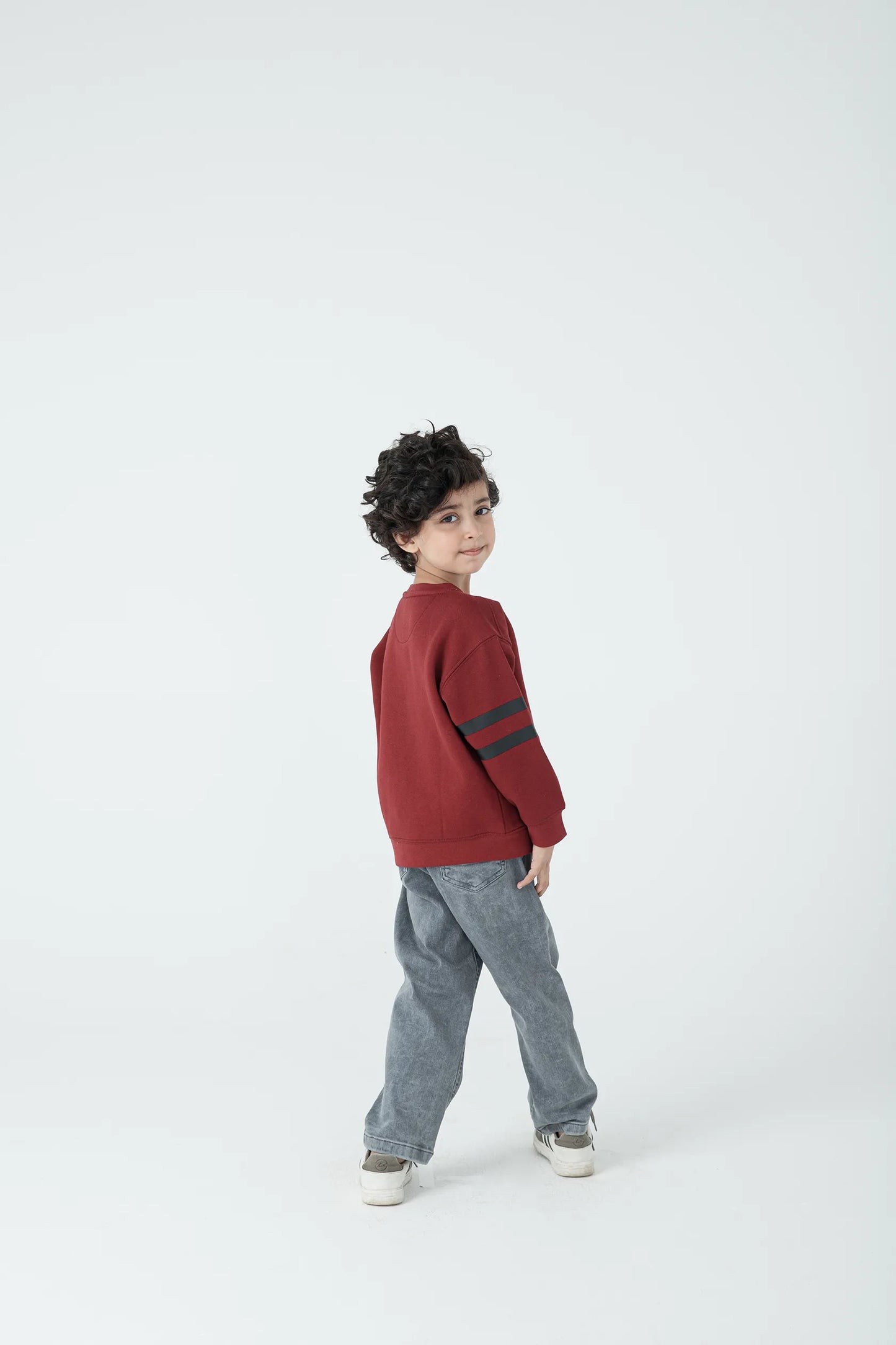 Boys Burgundy Bolt Fleece Sweatshirt