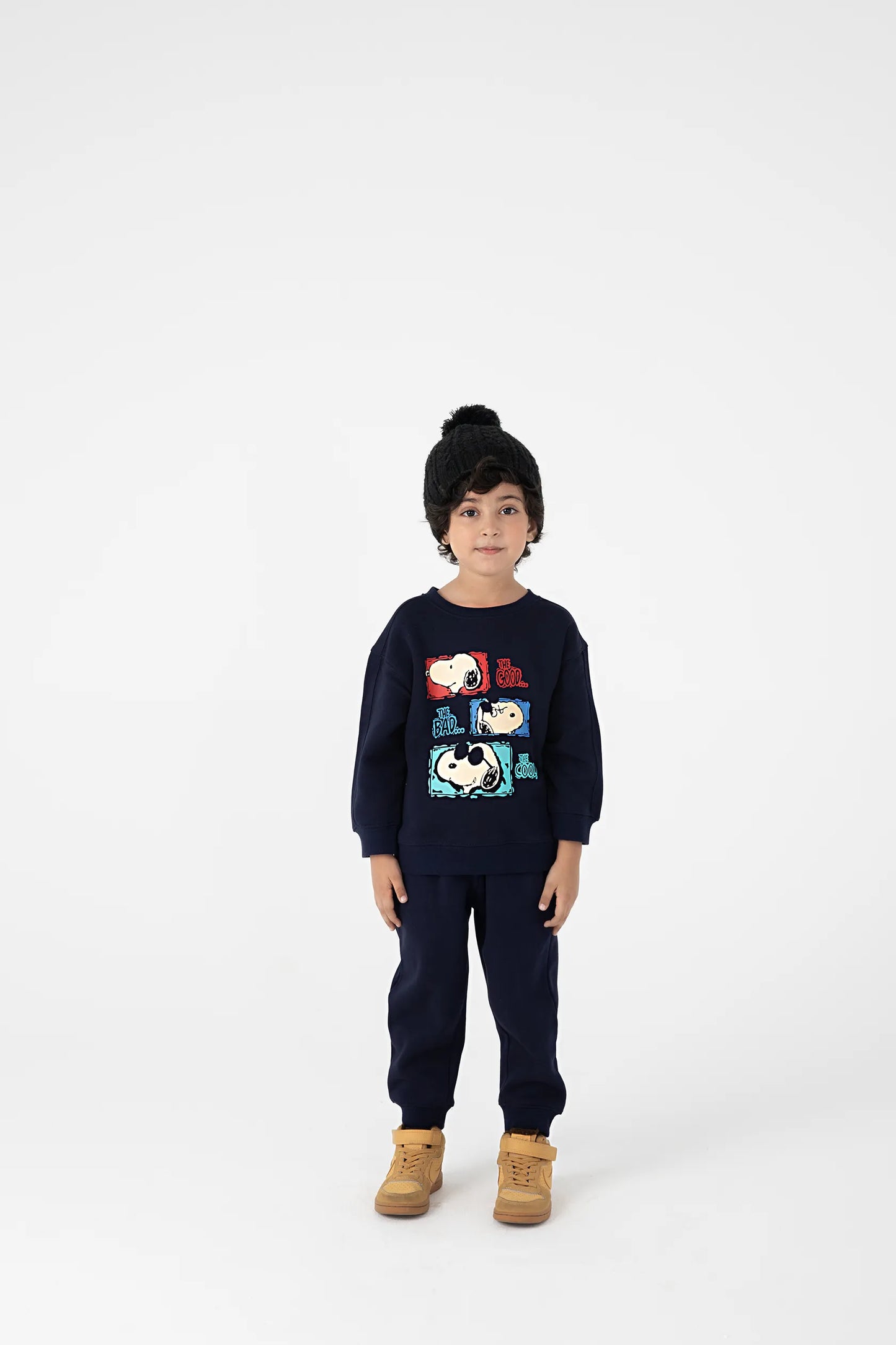 Navy Fleece Boys Graphic Co-Ord Set