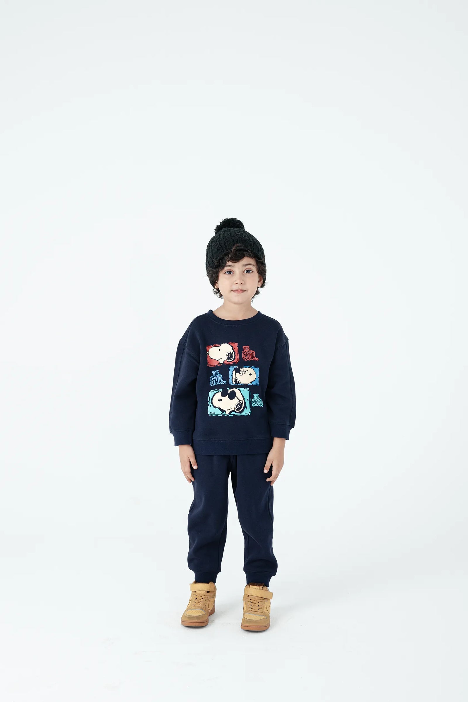Navy Fleece Boys Graphic Co-Ord Set