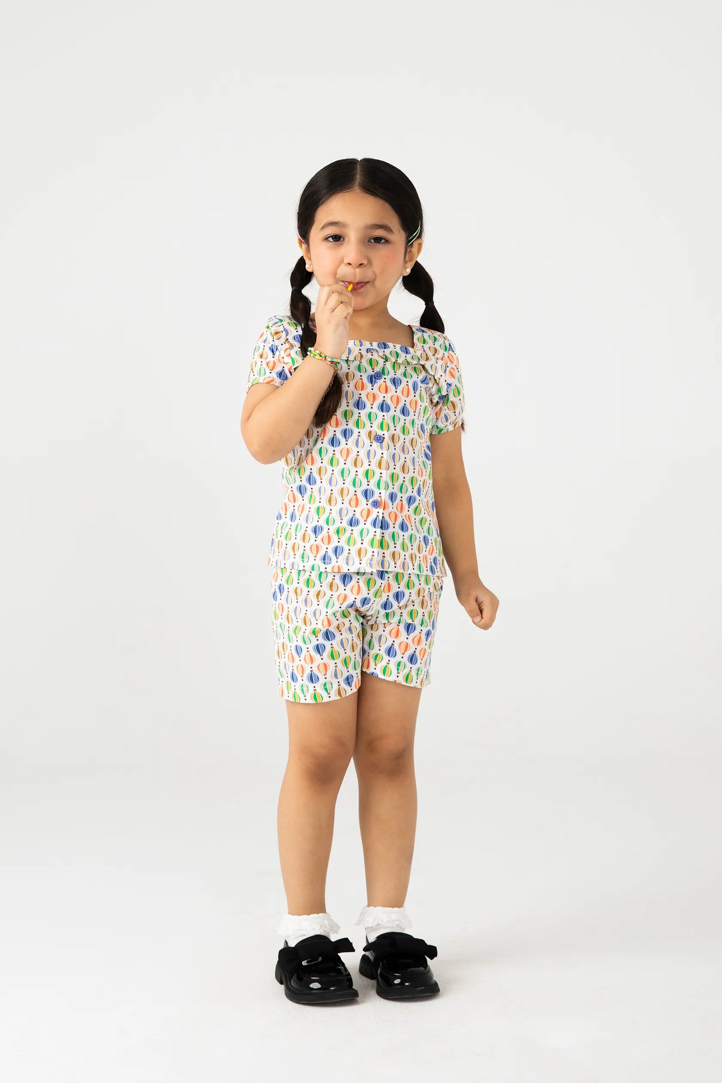 Balloon Printed Cotton Duo Set