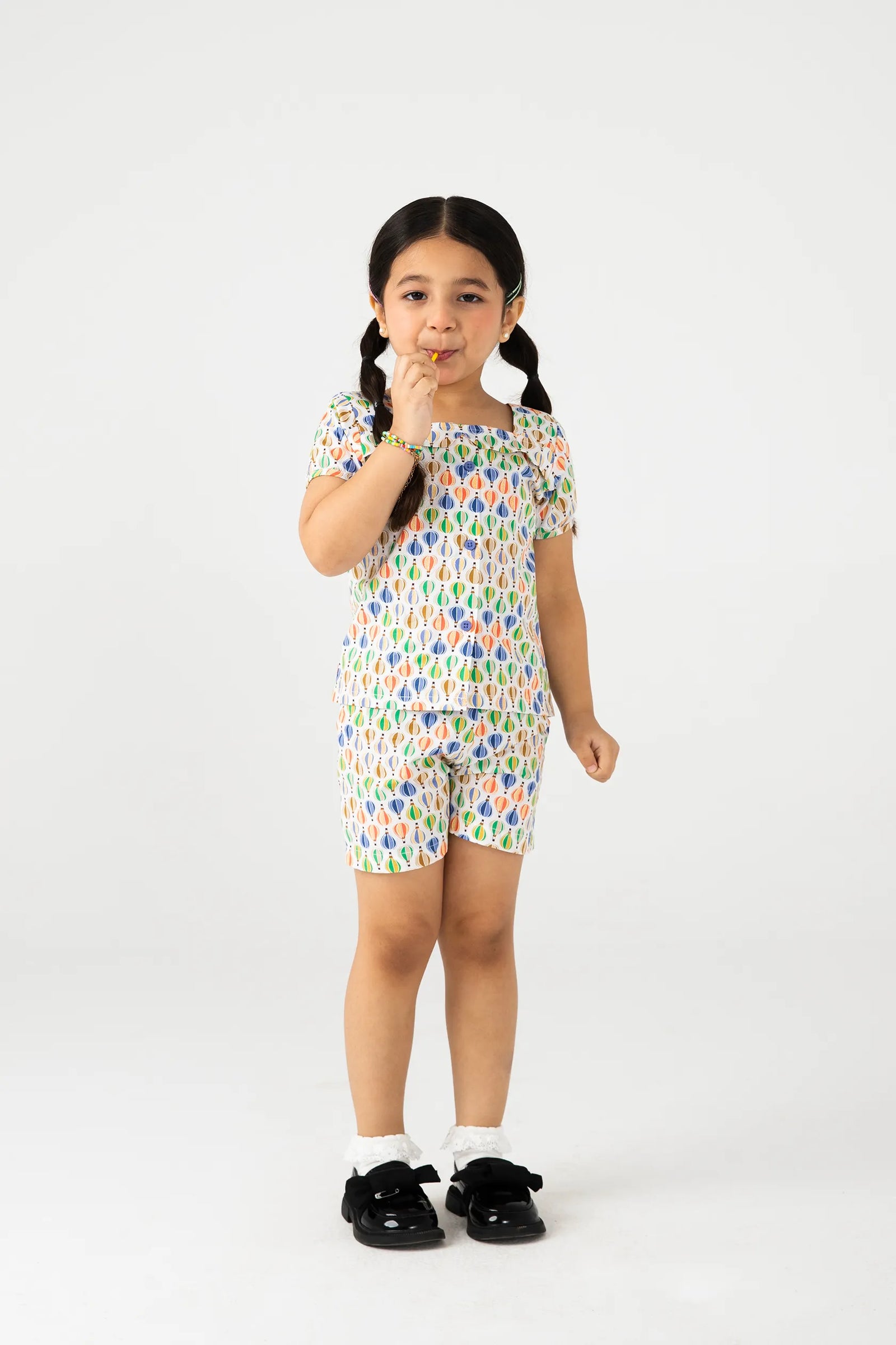 Balloon Printed Cotton Duo Set