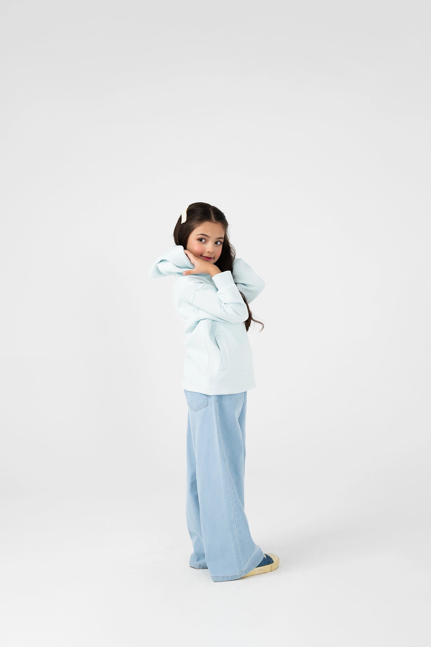 Girls Sky Fleece Pullover Hoodie