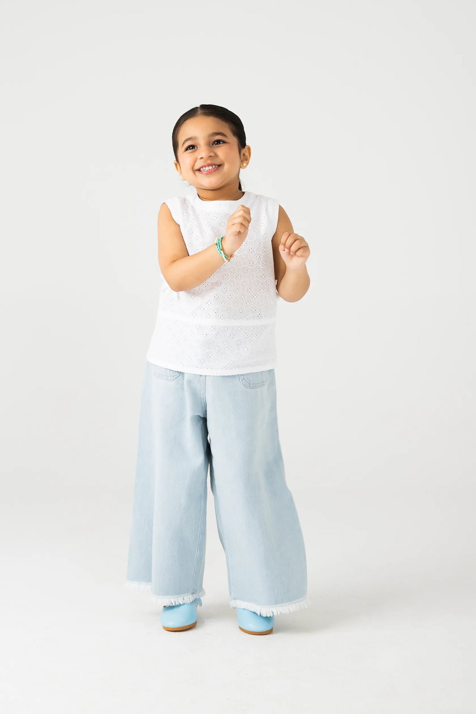 Elegant White Chikankari Top