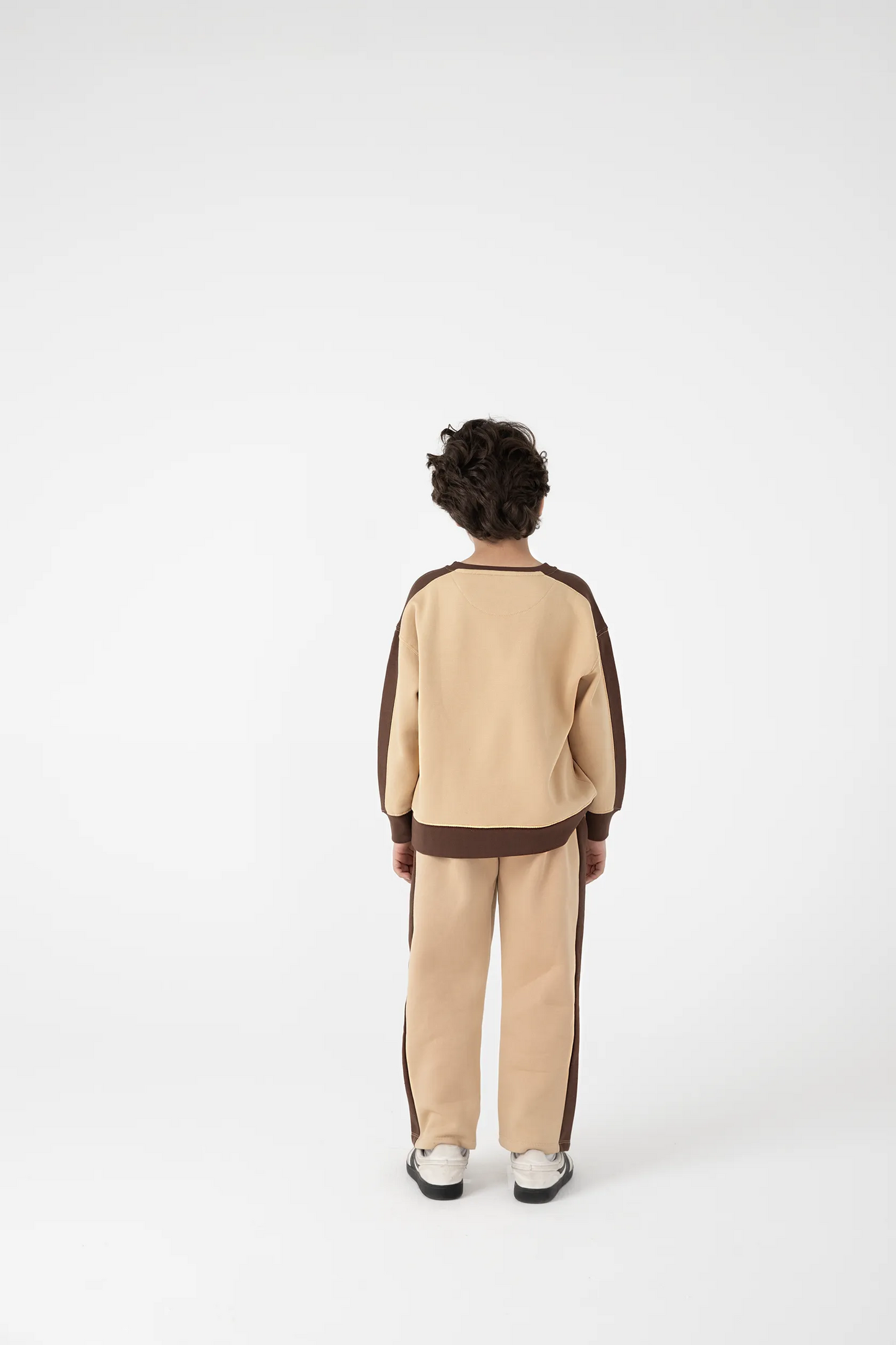 Boys Beige Fleece Co-Ord Set