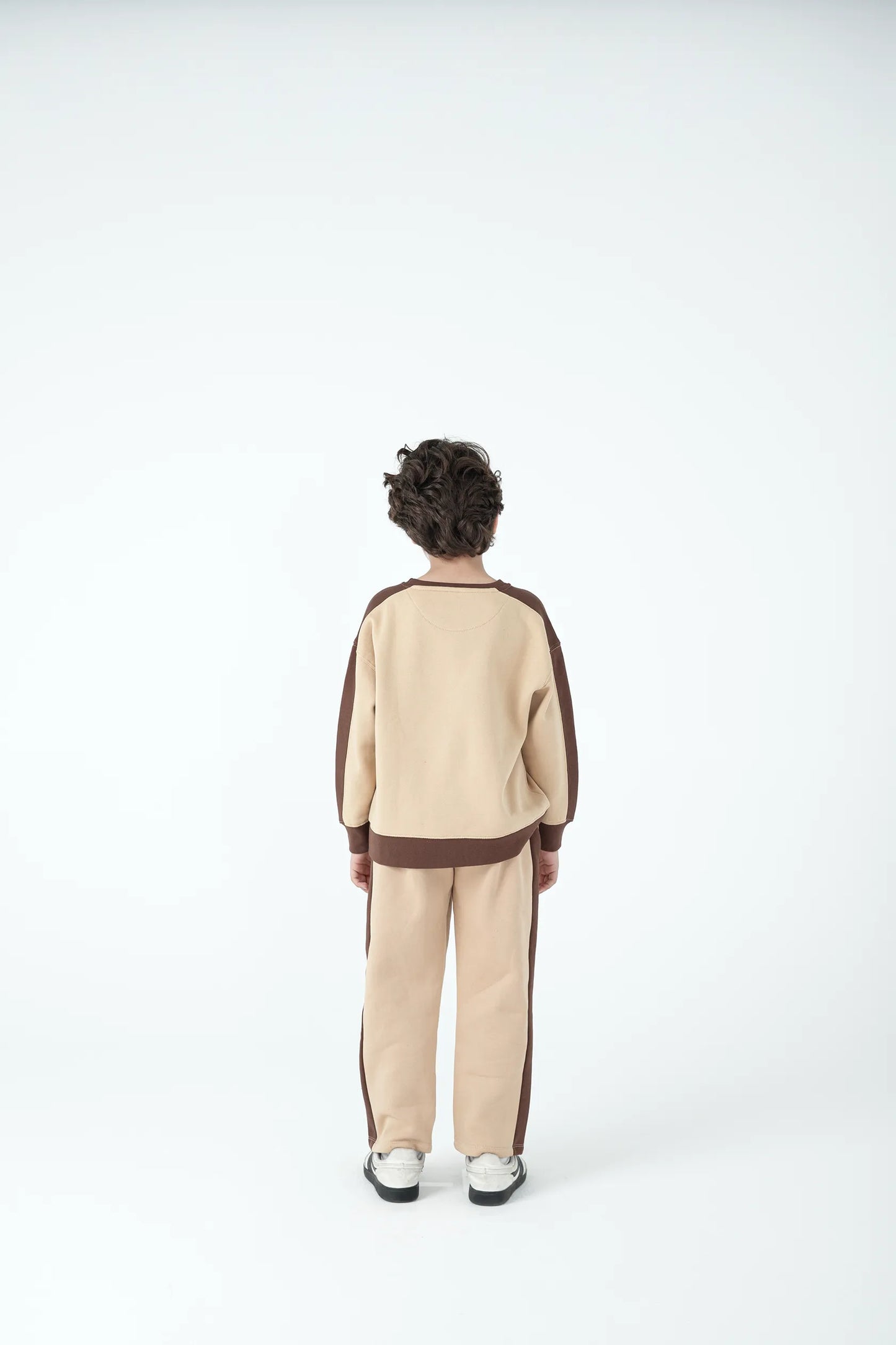 Boys Beige Fleece Co-Ord Set